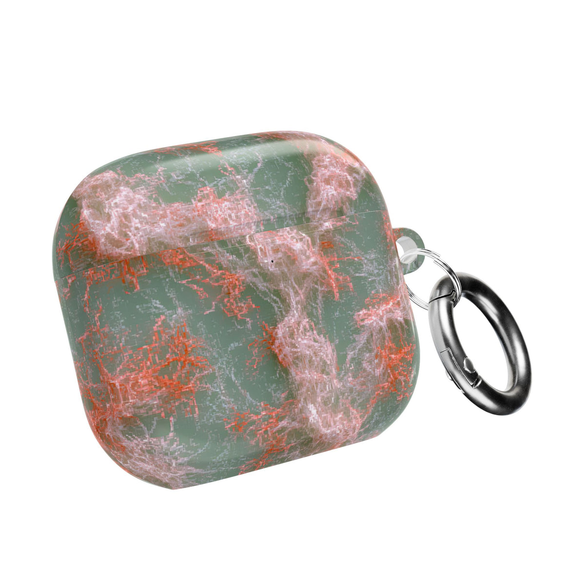 Coral Pixel Matrix · Hard Case for AirPods & AirPods Pro · Green