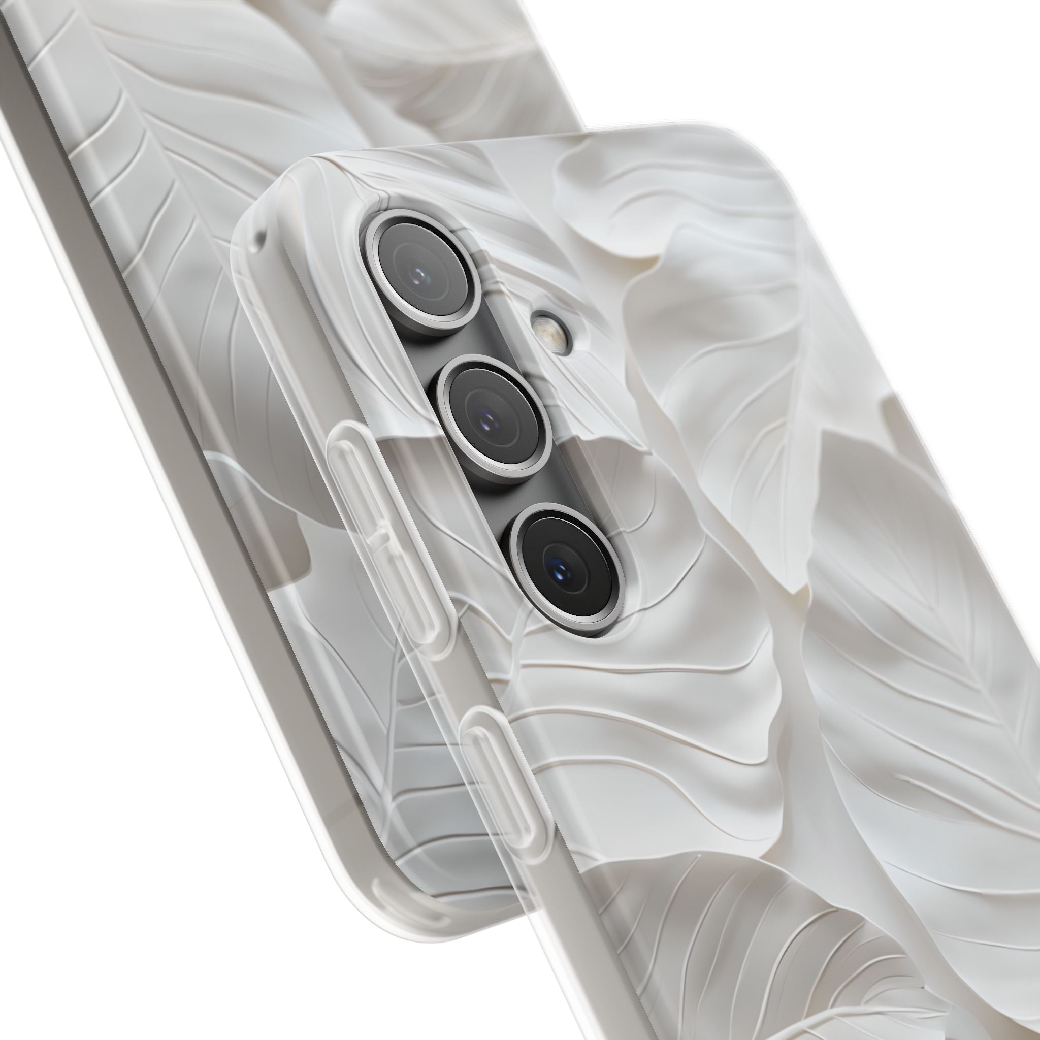 Sculpted Ivory Leaves · Soft Handyhülle für Samsung
