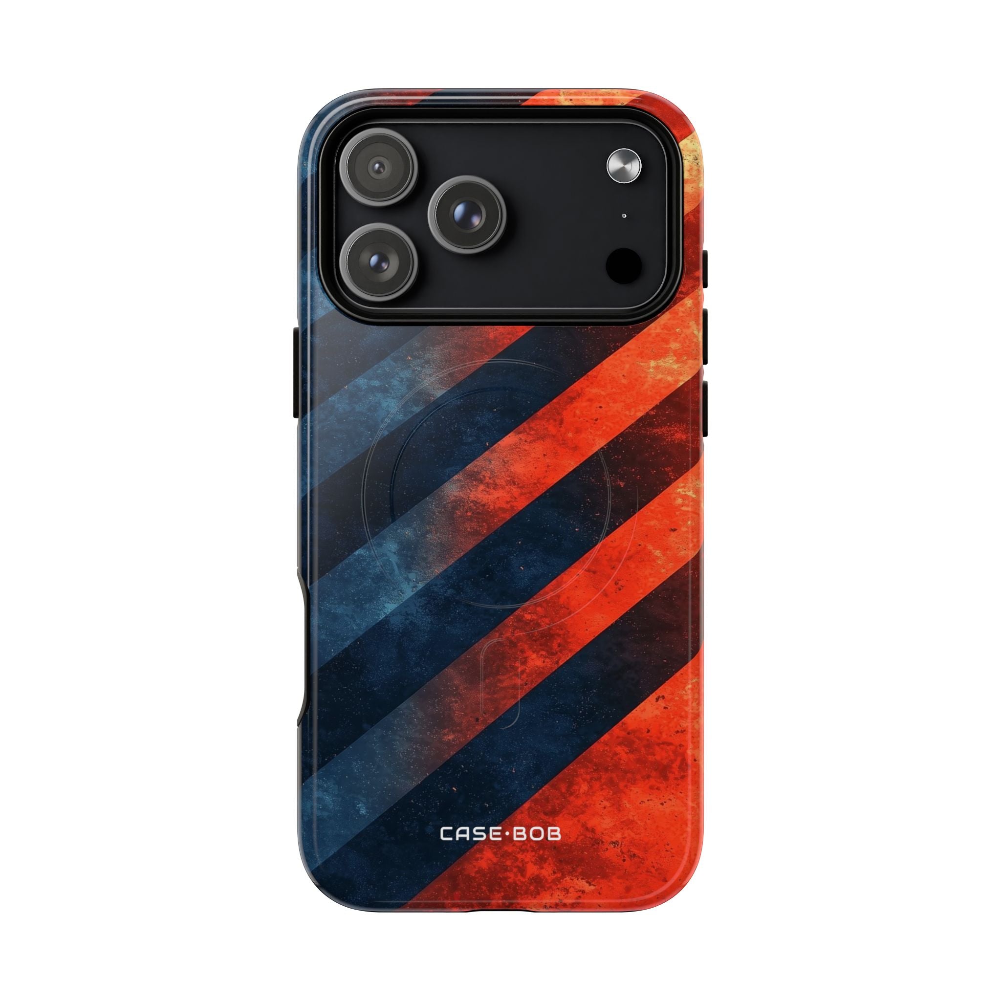 Diagonal Stripes Blaze iPhone 17 Pro Max Case - Tough+ - CASE•BOB