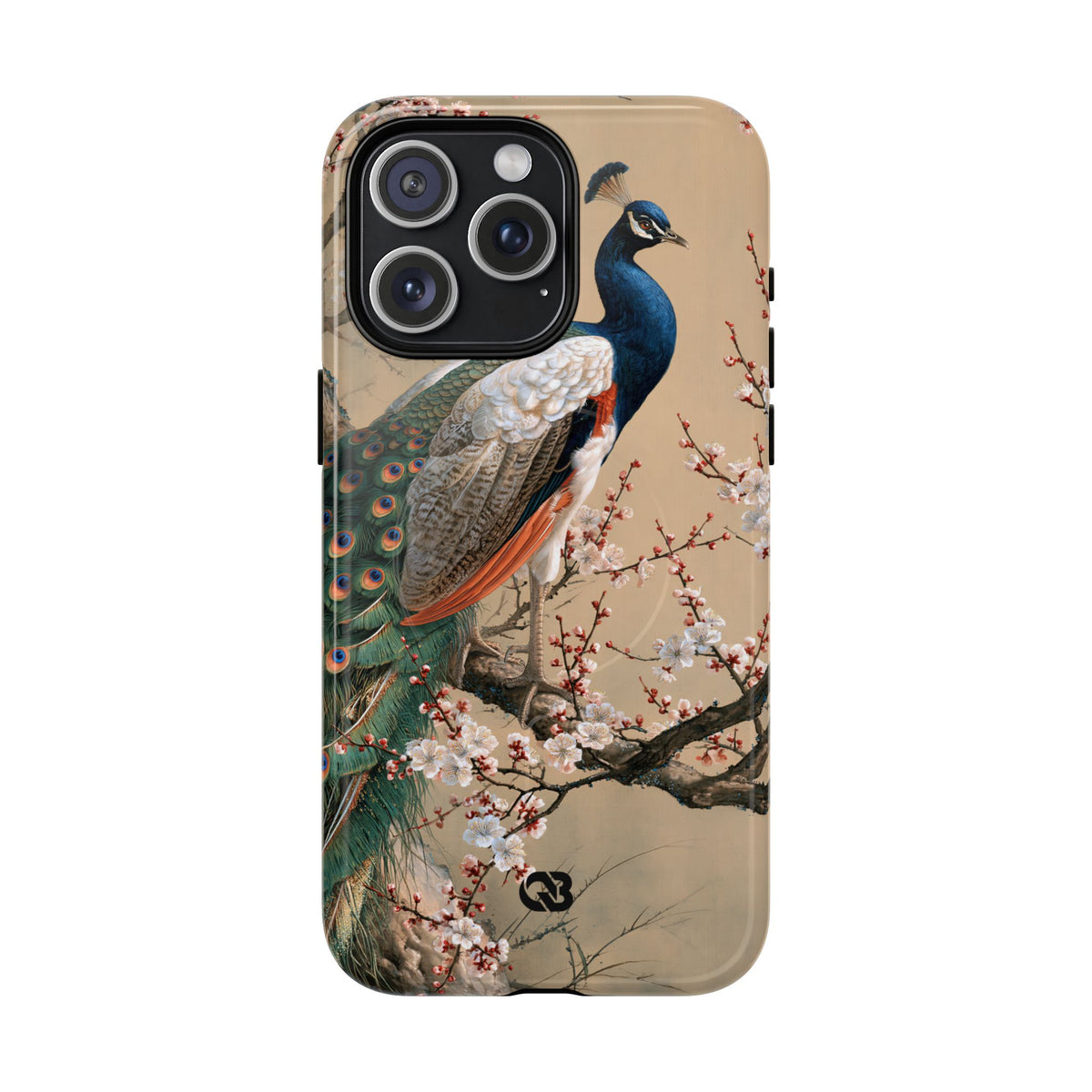 Imperial Peacock Blossom · Tough 2.0 Magnetic Phone Case for iPhone · Beige