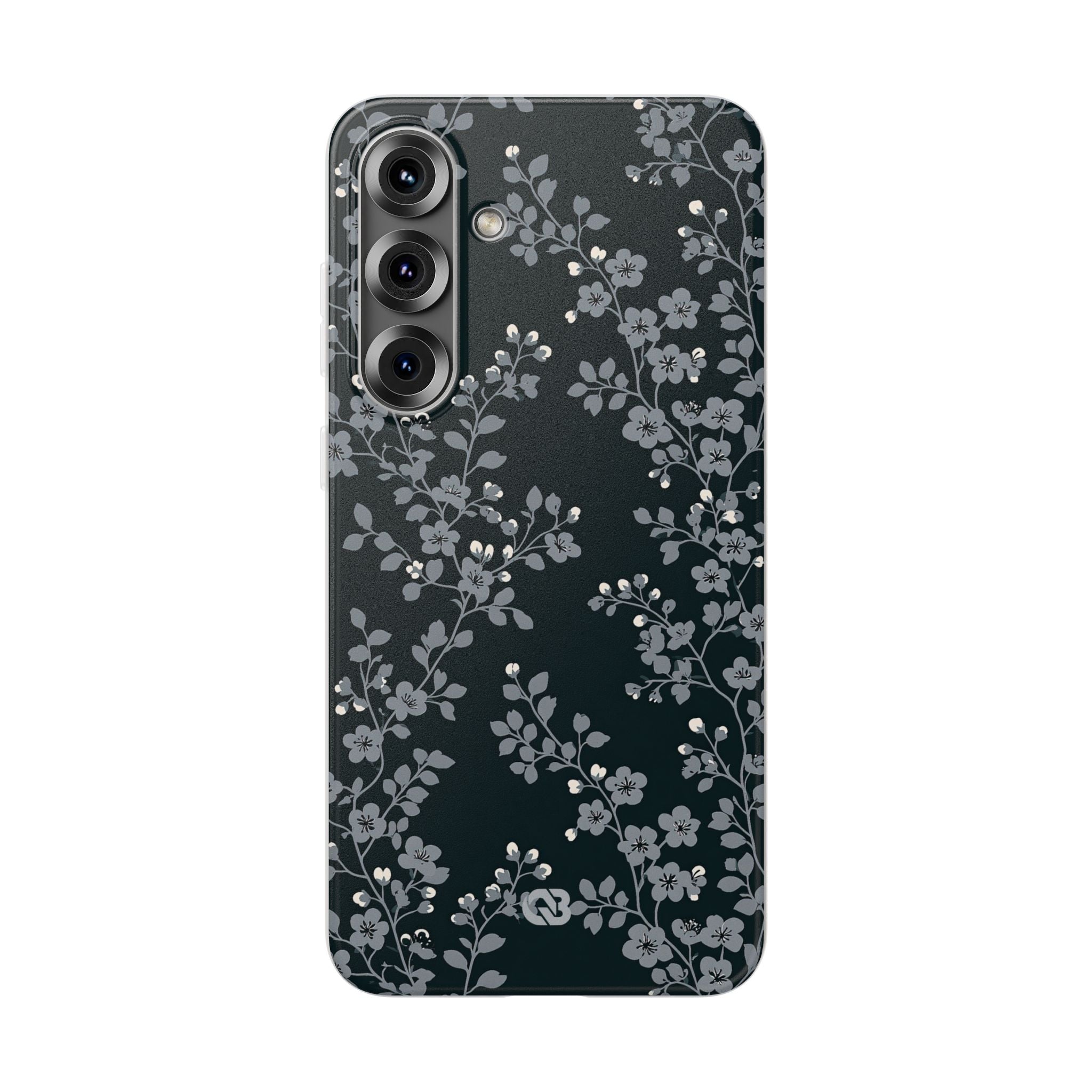 Black Lite Phone Case for Samsung - Midnight Slate Blossom