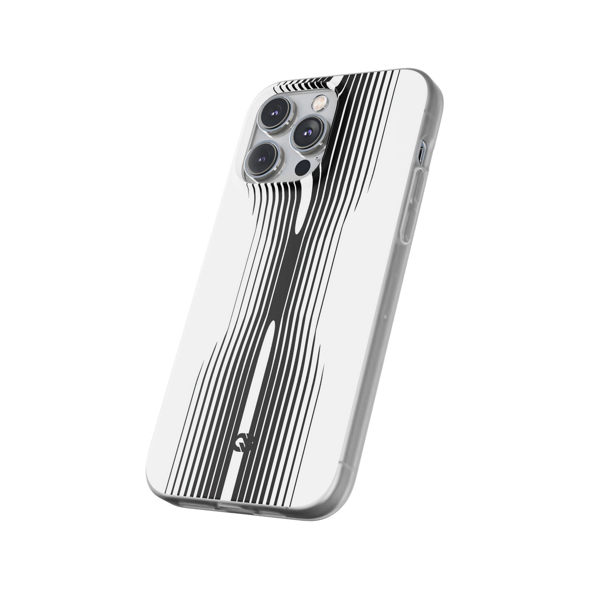 White Lite Phone Case for iPhone - Kinetic Mono Distortion