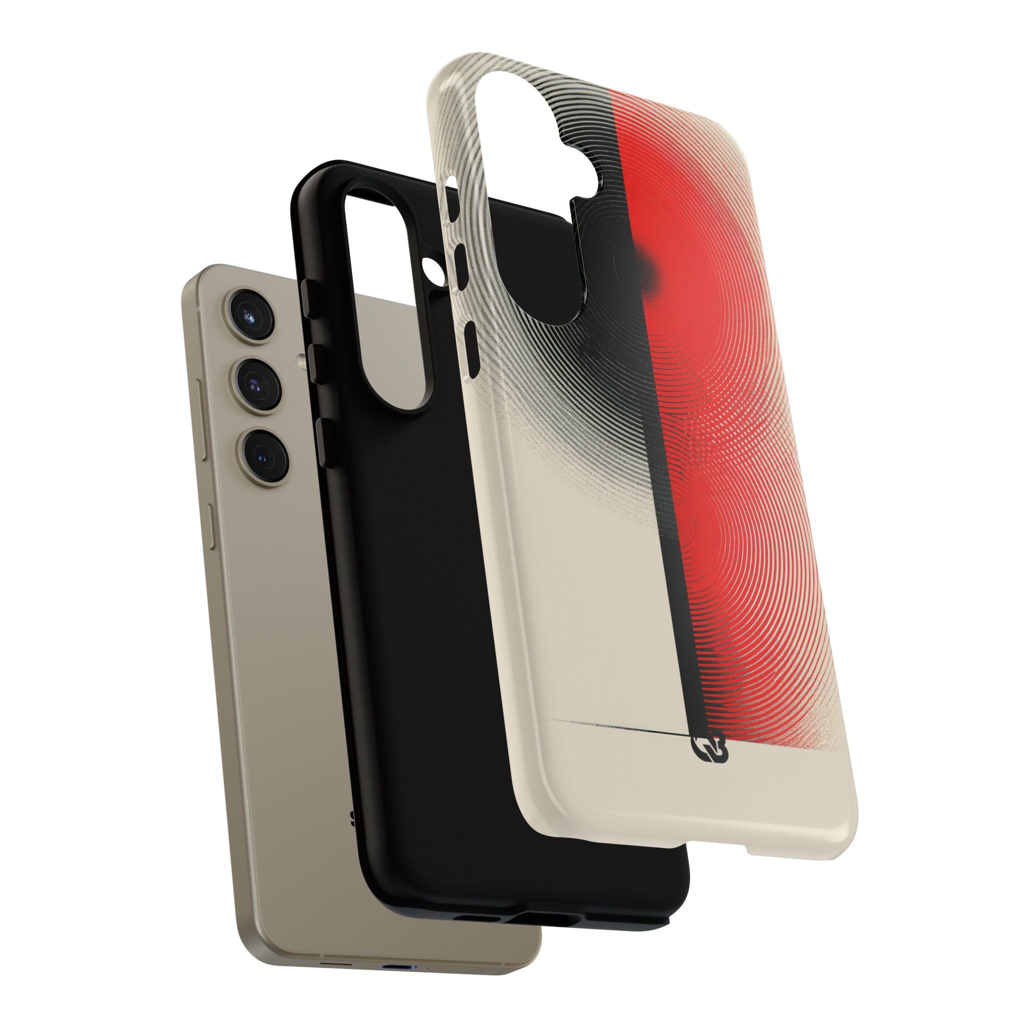 Red Tough Phone Case for Samsung - Split Signal Red