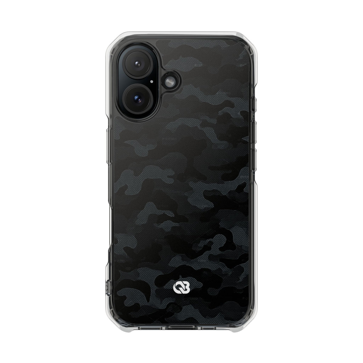 Blackout Urban Camo · Clear Impact Magnetic Phone Case for iPhone · Black
