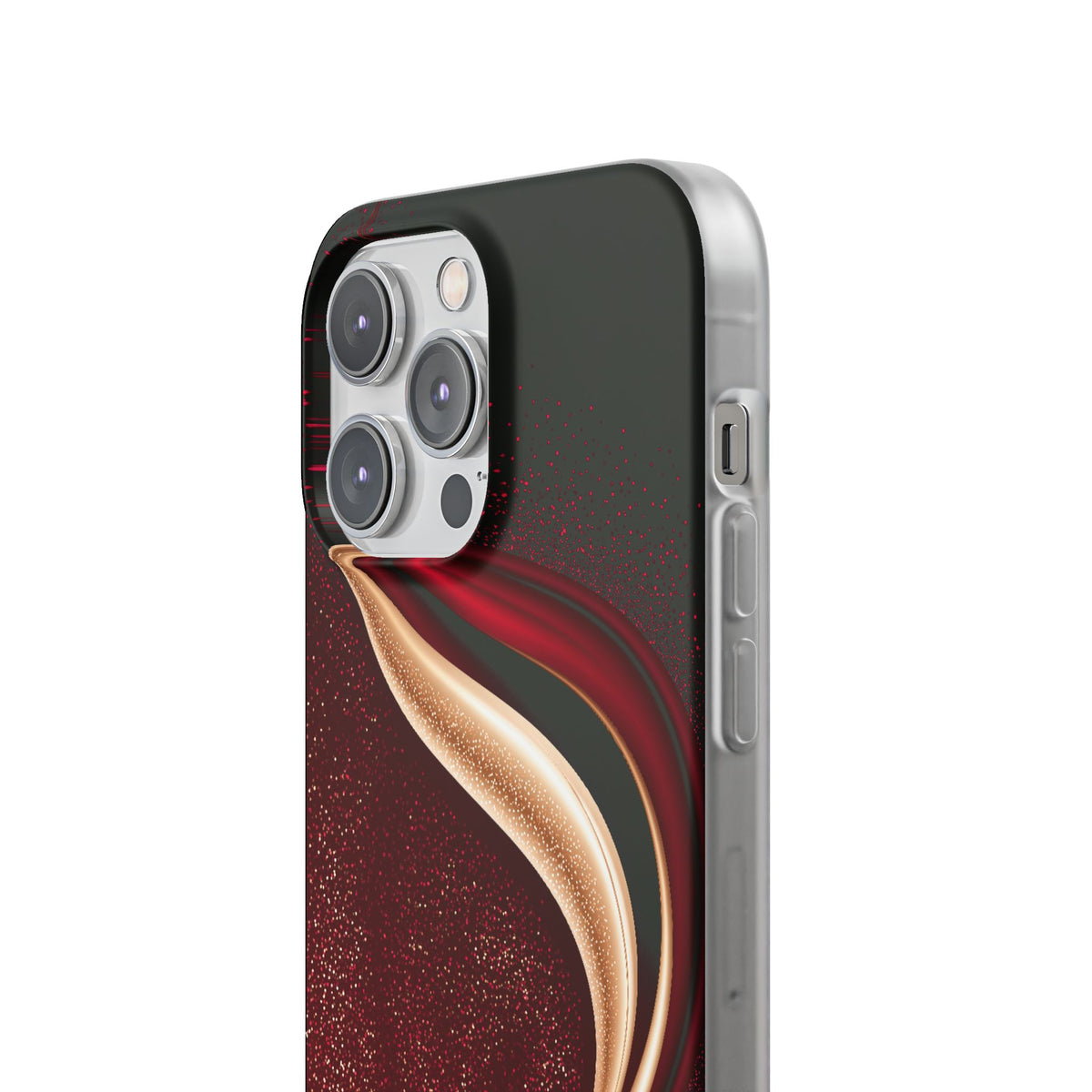 Gilded Crimson Flow · Lite Phone Case for iPhone · Red