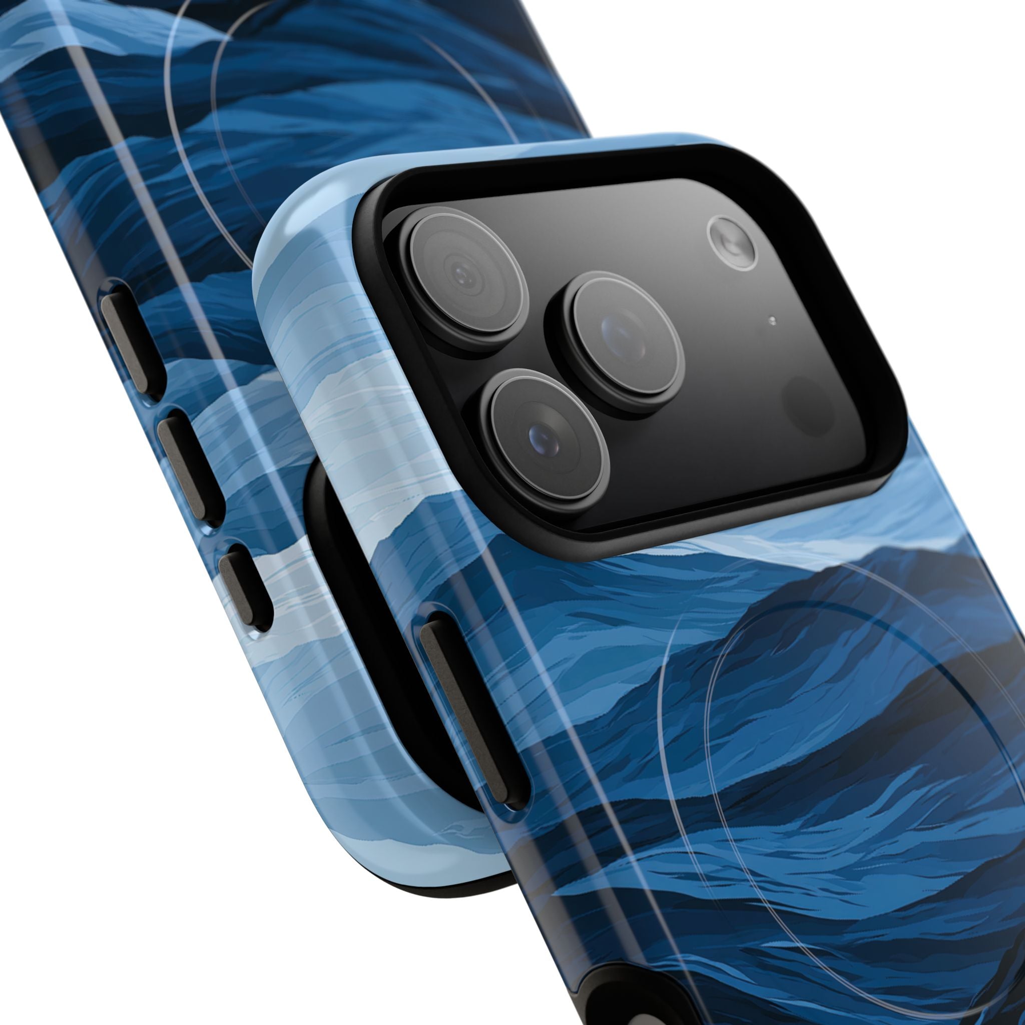Blue Tough 2.0 Magsafe Phone Case for iPhone - Cobalt Ridge Tides