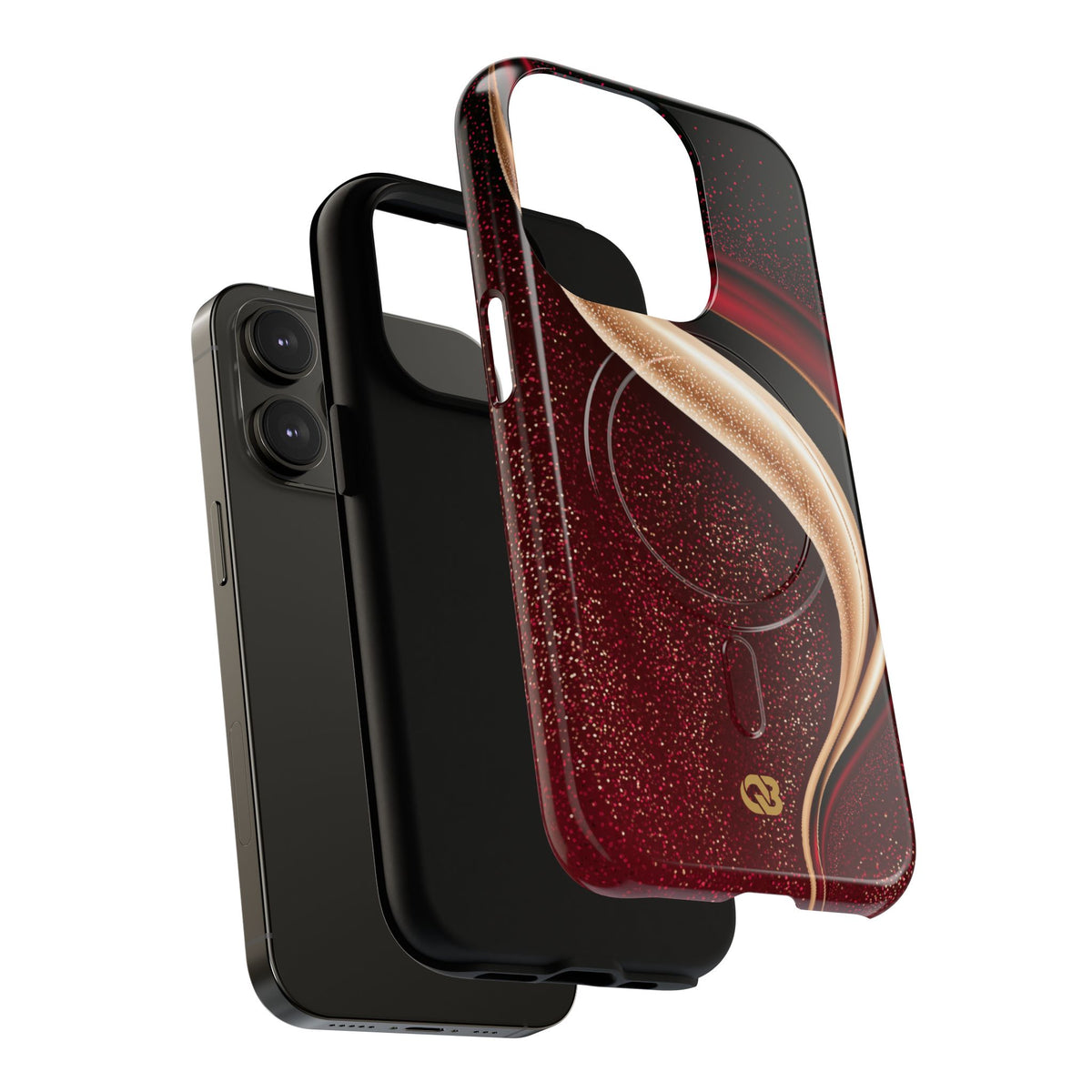 Gilded Crimson Flow · Tough 2.0 Magnetic Phone Case for iPhone · Red
