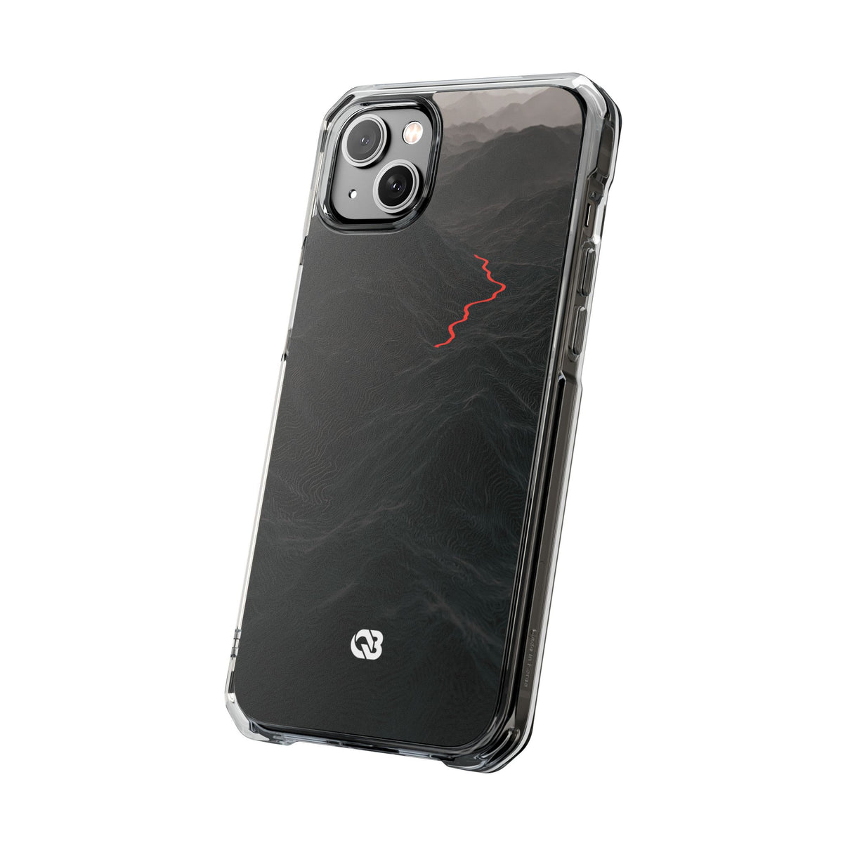 Crimson Ridge Pass · Clear Impact Magnetic Phone Case for iPhone · Black