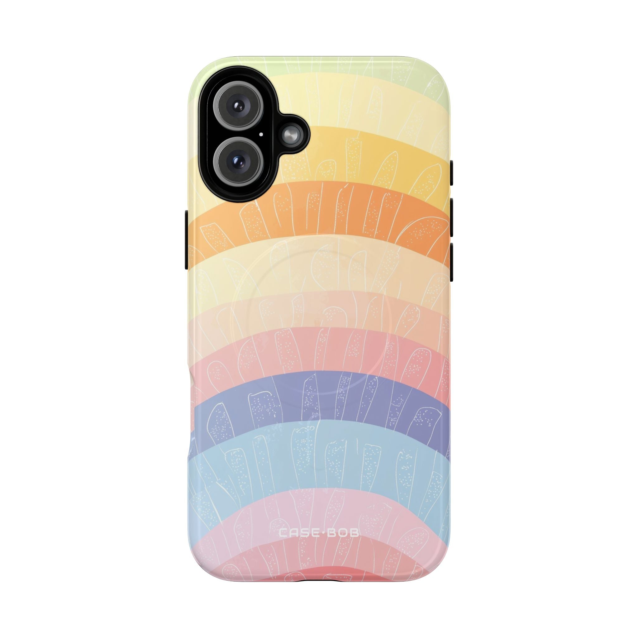 Pastell Regenbogen Bänder iPhone 16 Plus Case - Tough+