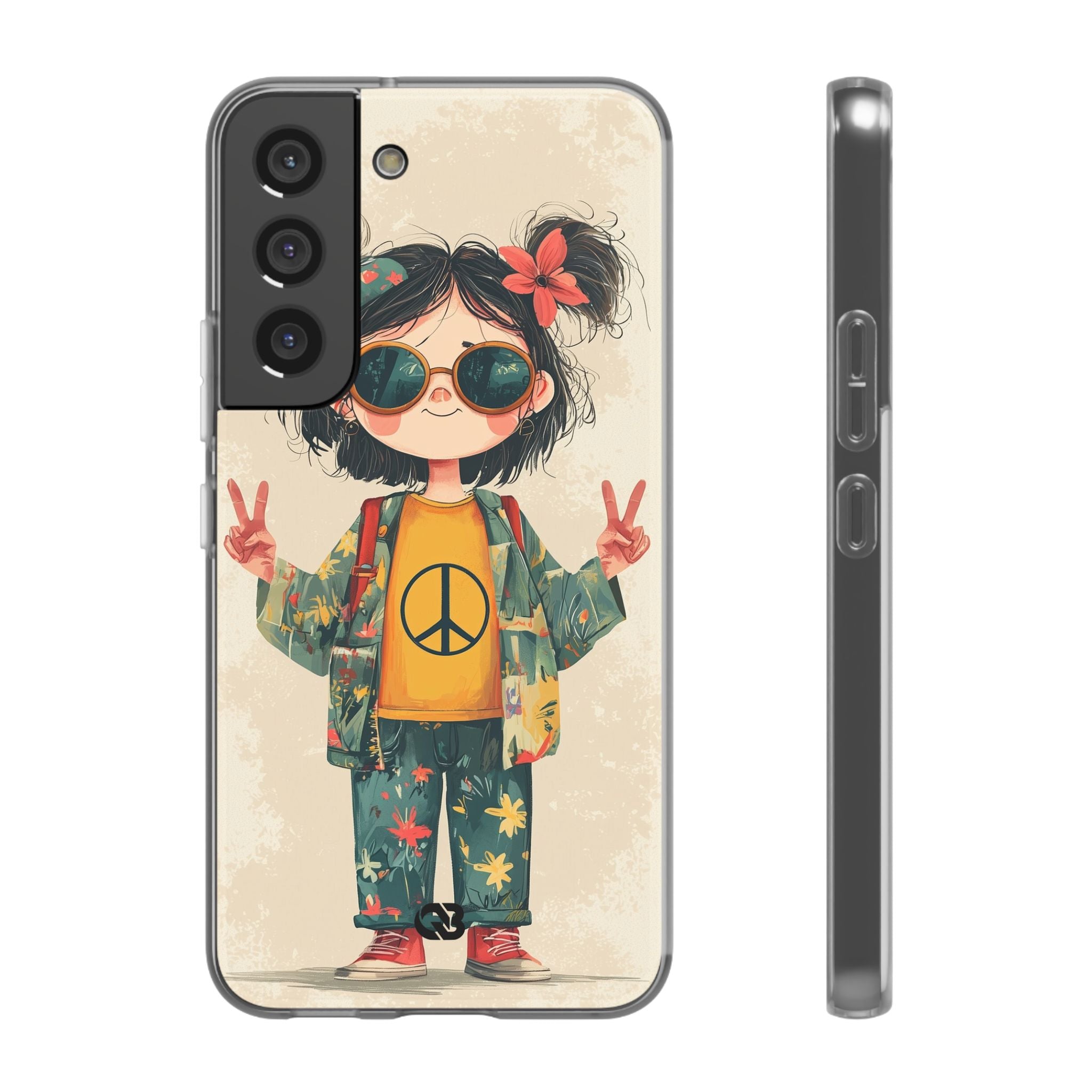 Retro Peace Girl · Soft Phone Case for Samsung
