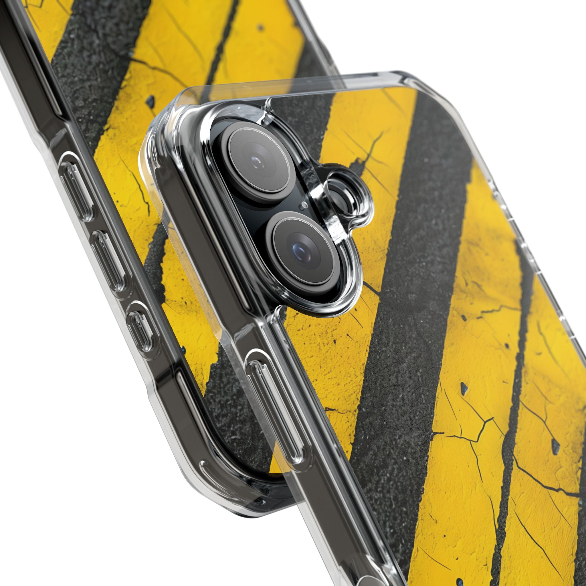 Yellow Stripe Distress iPhone 16 Case - Impact