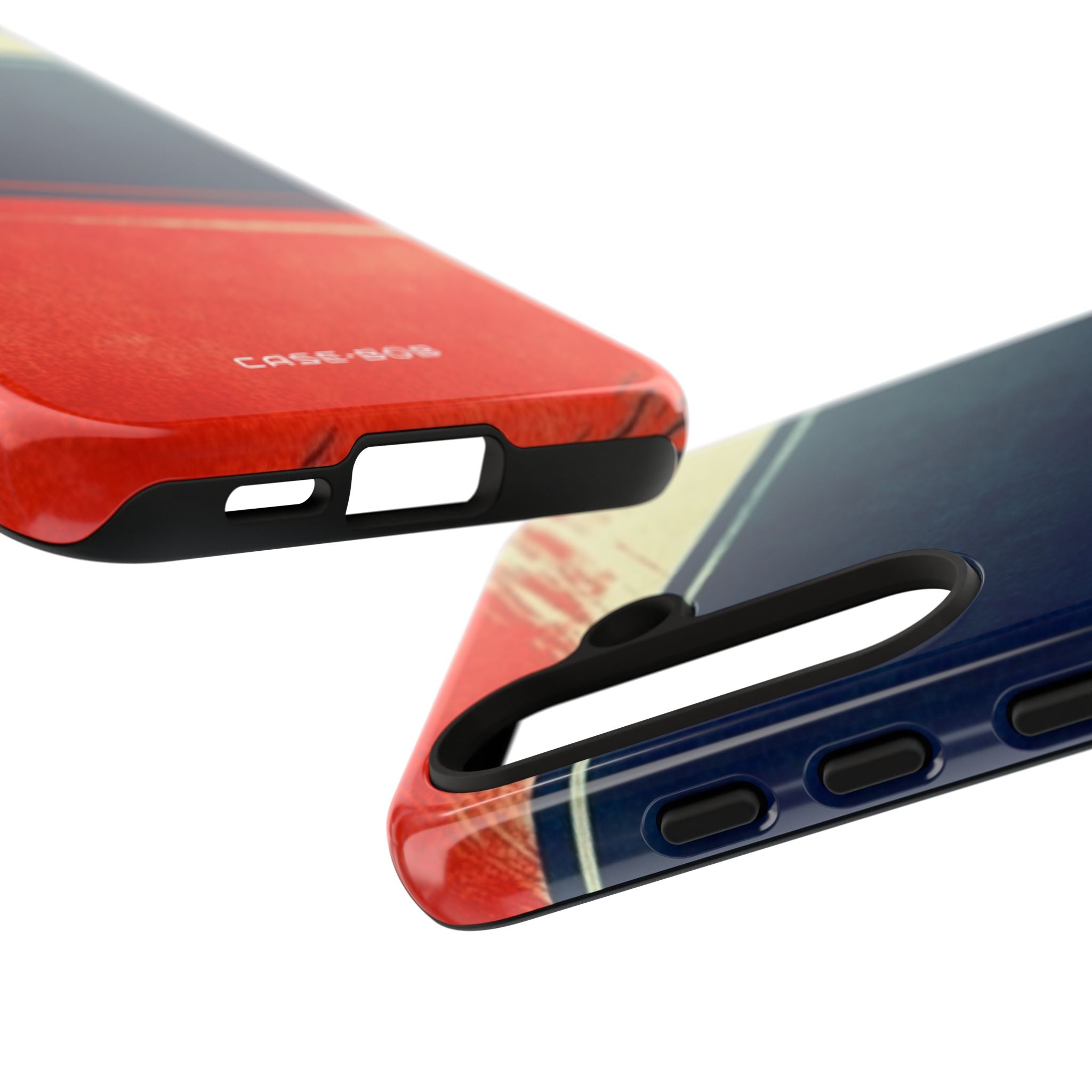 Blauwe diagonale beweging Samsung S24 hoesje - Tough