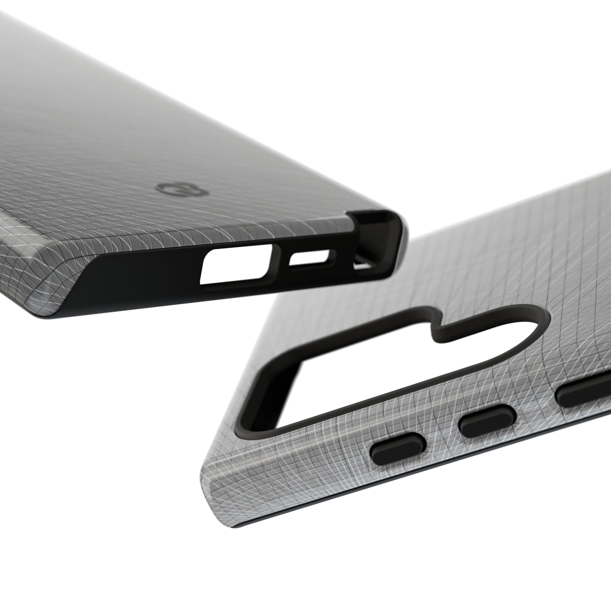 Grey Tough Phone Case for Samsung - Chrome Mesh Warp