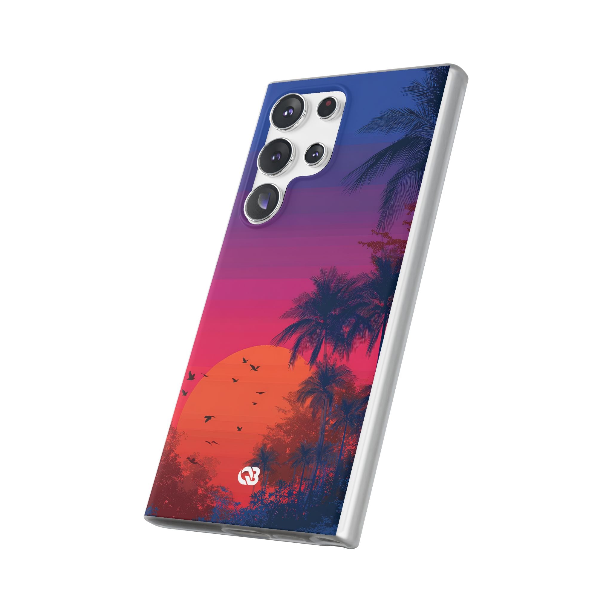 Neon Horizon Palms · Soft Handyhülle für Samsung