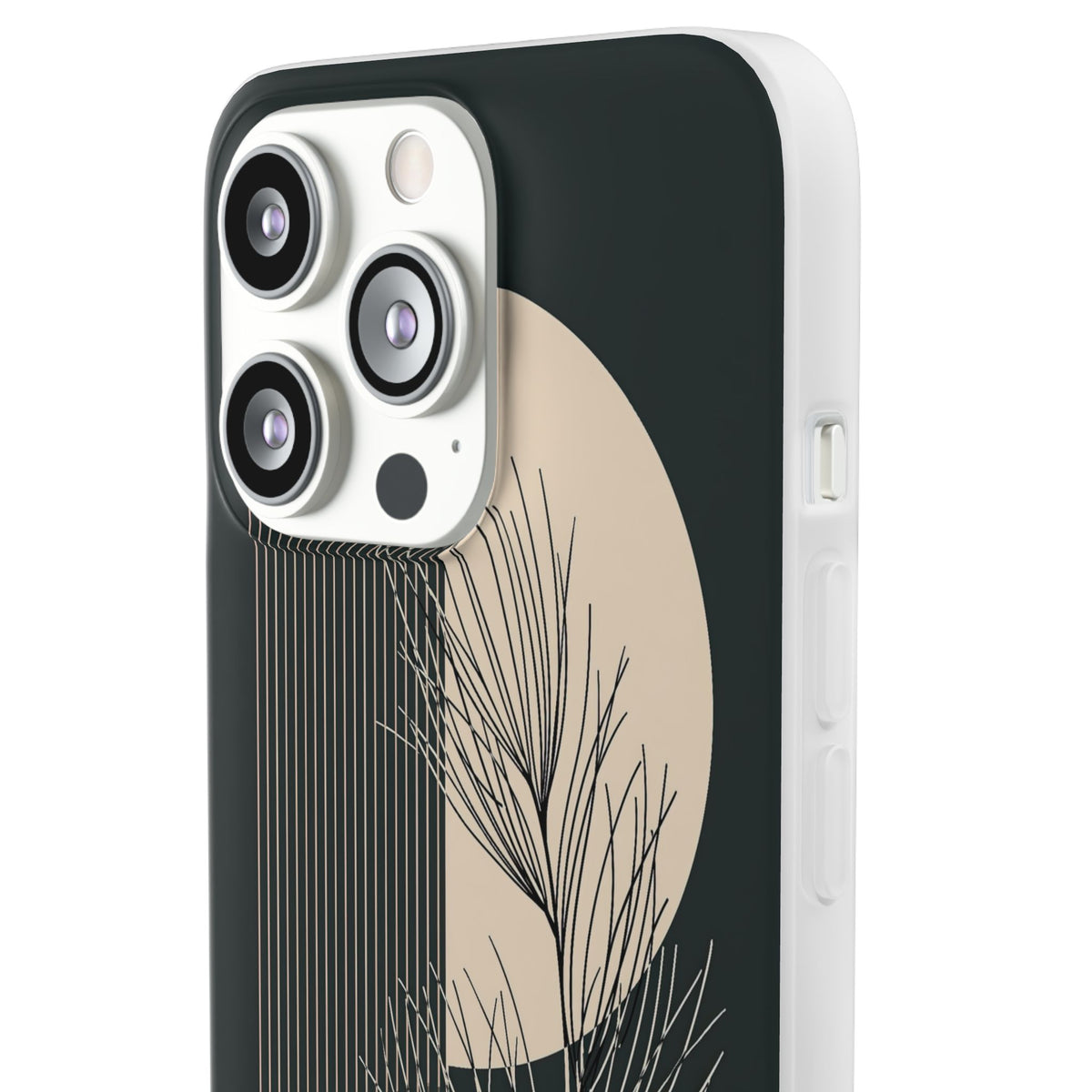 Botanical Crescent Linework · Lite Phone Case for iPhone · Green