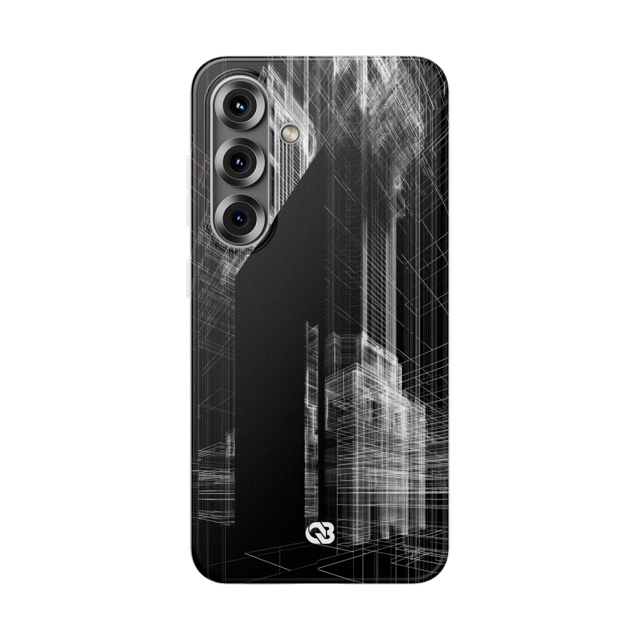 Black Lite Phone Case for Samsung - Ghost Urban Wireframe