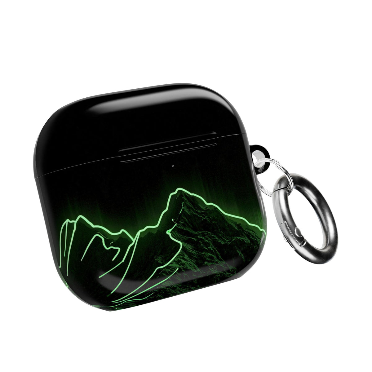 Nordic Mountain Contour · Hard Case for AirPods & AirPods Pro · Black