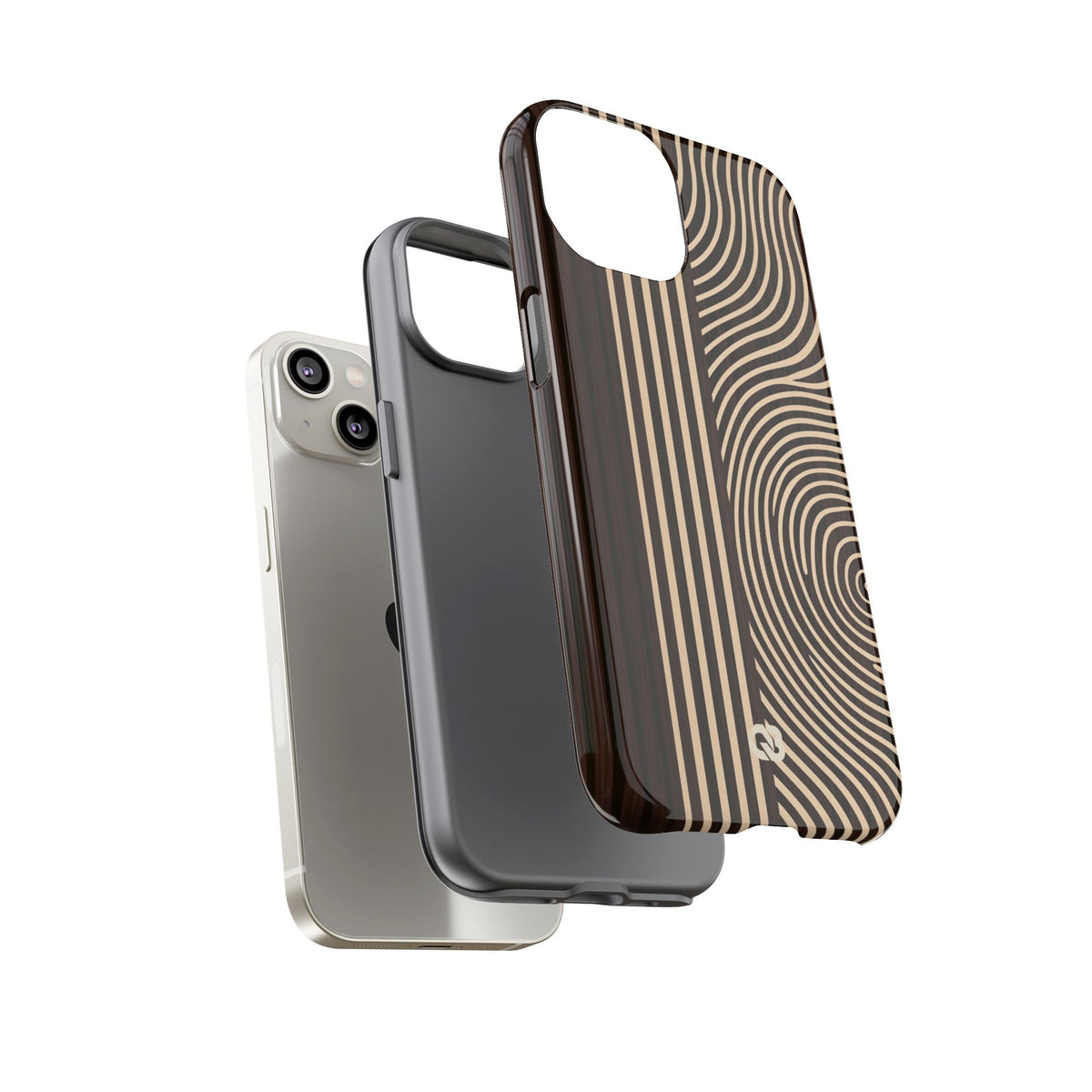 Timber Ring Contour · Tough Phone Case for iPhone · Brown