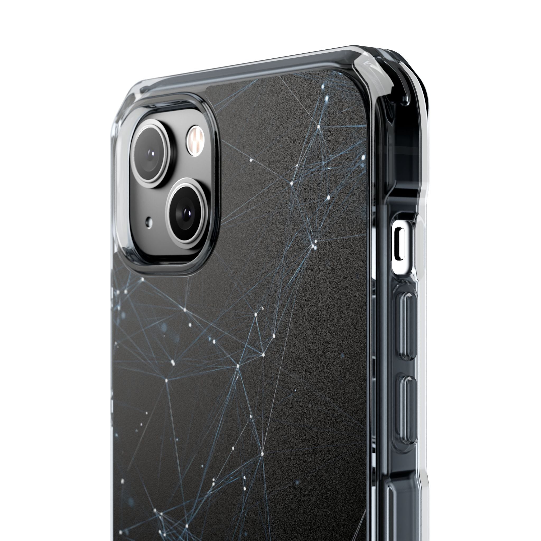 Black Impact MagSafe Phone Case for iPhone - Arctic Neural Mesh