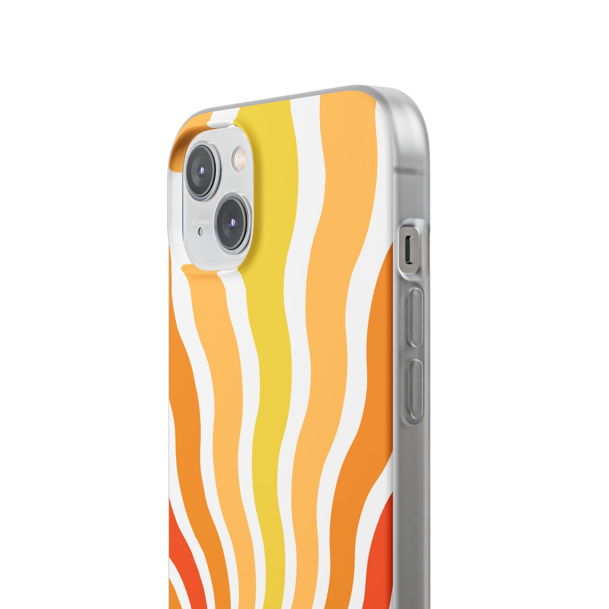 Amber Solar Waves · Soft Phone Case for iPhone