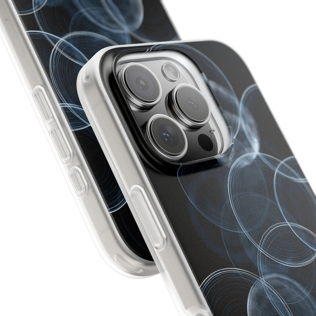 Blue Lite Phone Case for iPhone - Cyan Pulse Ripple