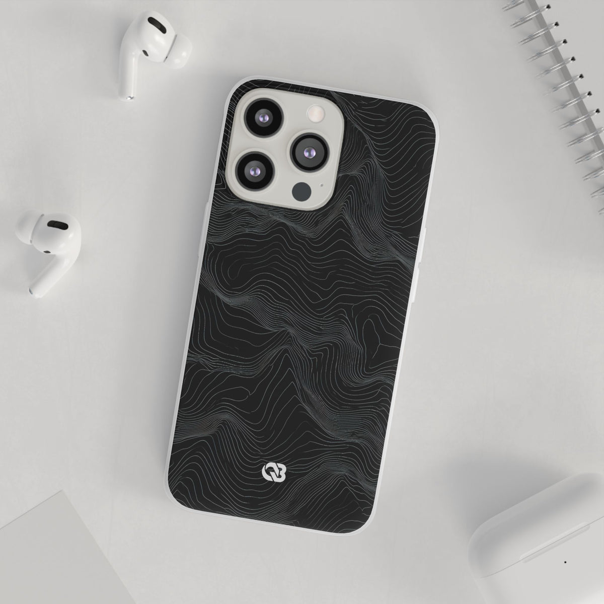 Obsidian Contour Elevation · Lite Phone Case for iPhone · Black