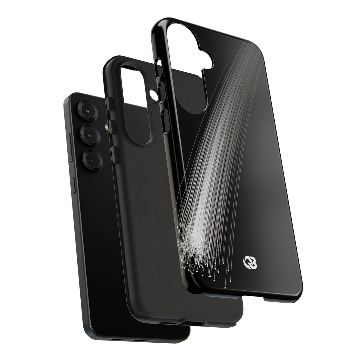 Black Tough Phone Case for Samsung - Linear Velocity Beam