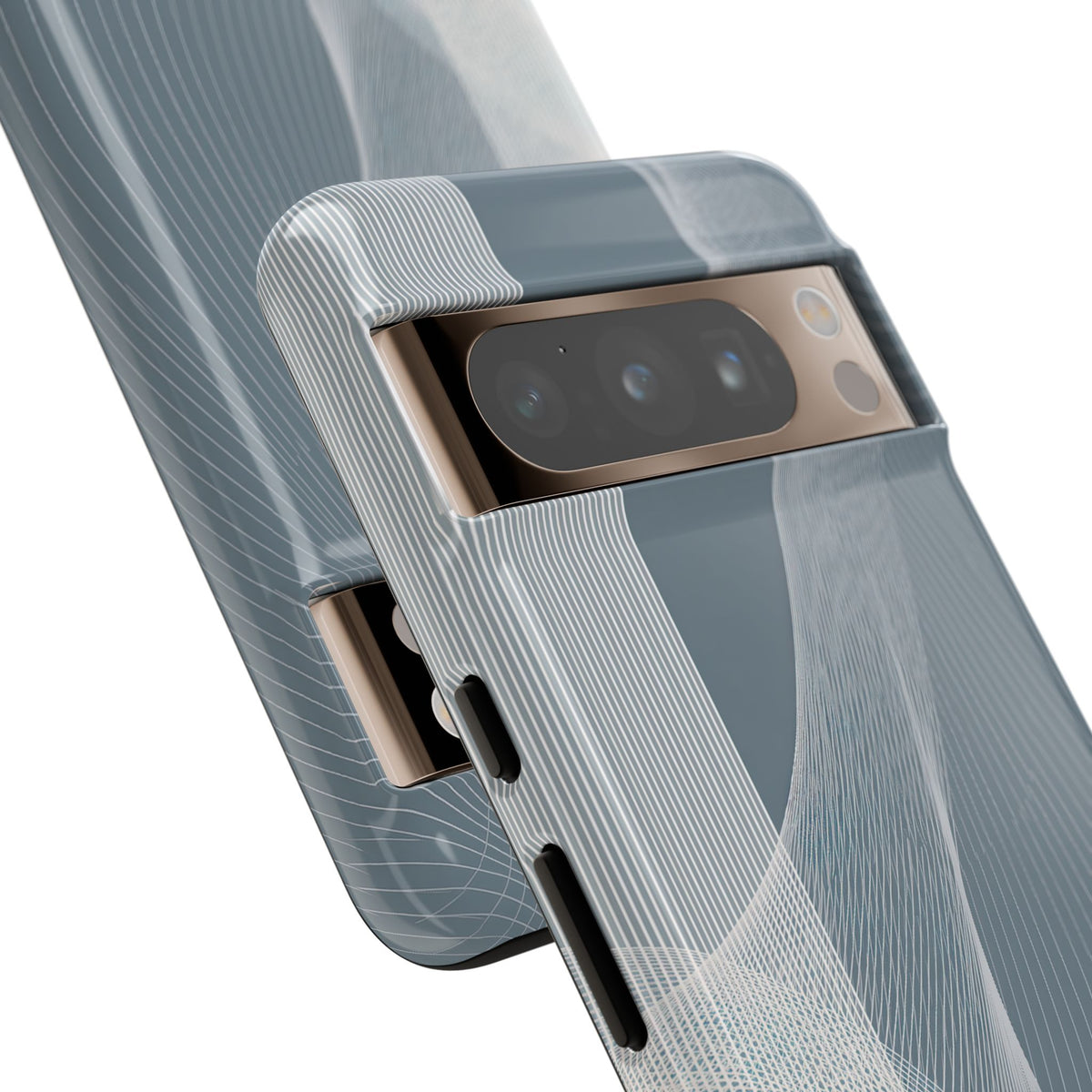 Grey Tough Phone Case for Google Pixel - Slate Mesh Horizon