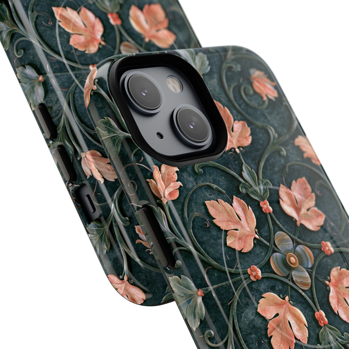 Florentine Rose Arabesque · Tough 2.0 Magnetic Phone Case for iPhone · Green