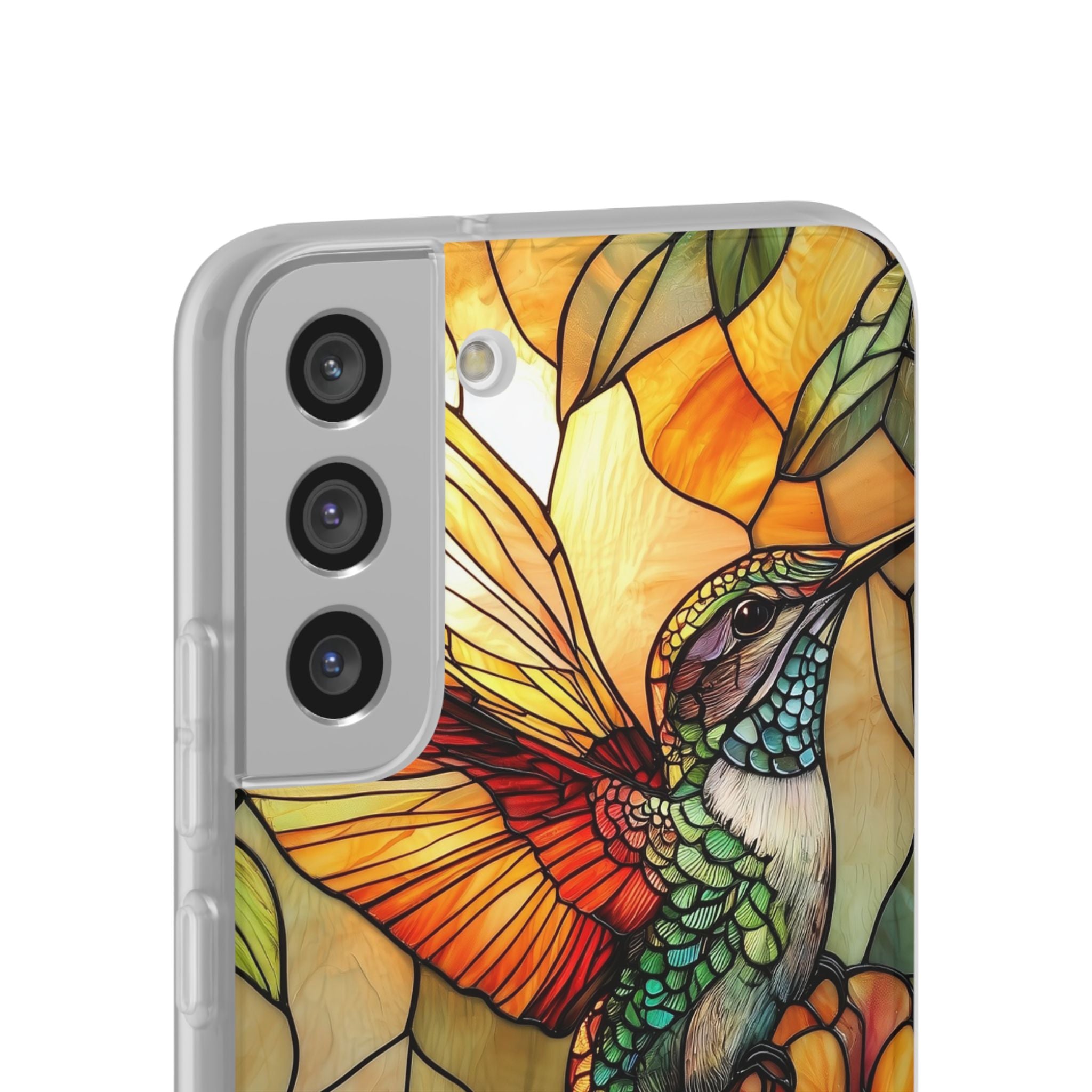 Amber Glass Hummingbird · Soft Custodia per Samsung