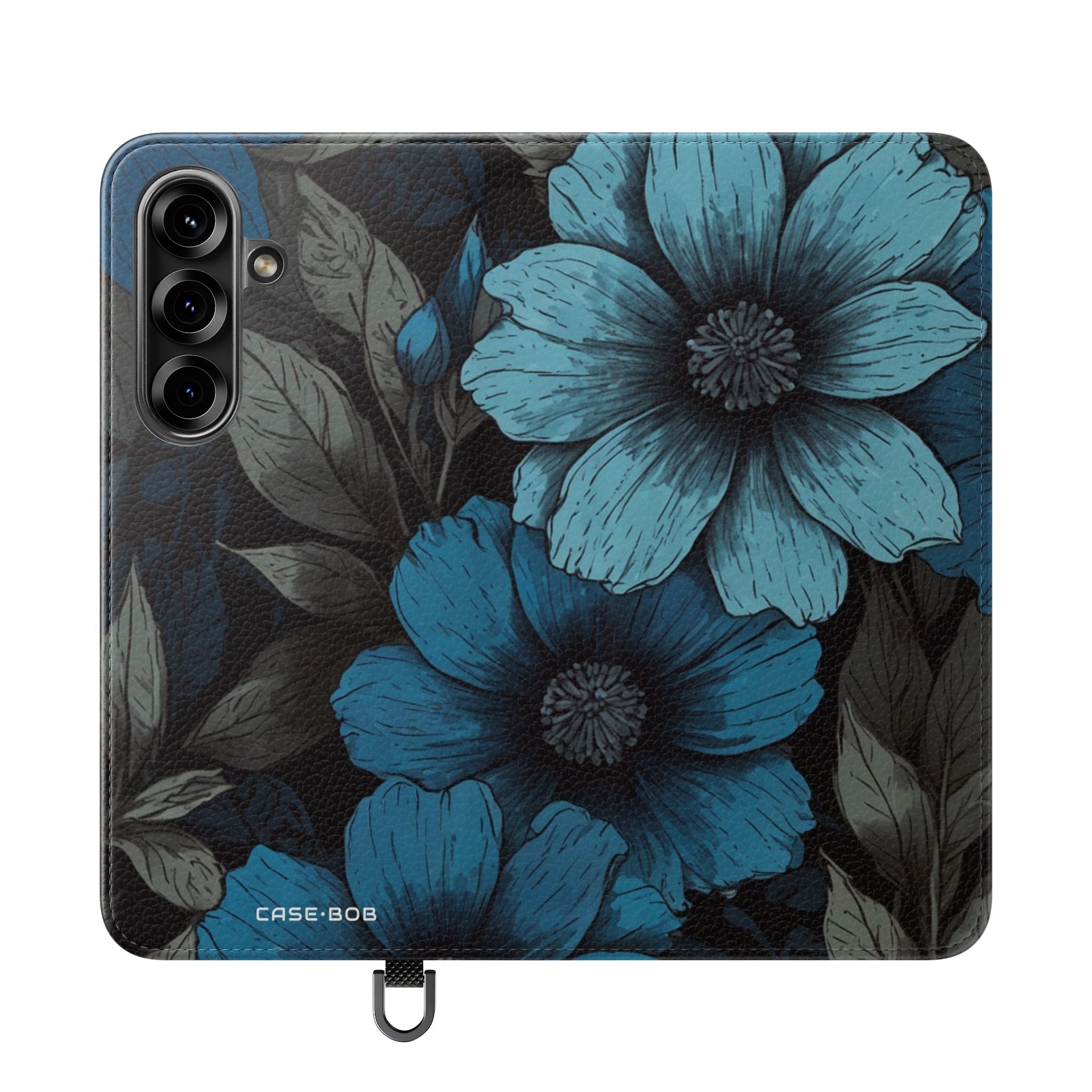 Blauwe Bloem Petal - Samsung S25 Case - Portemonnee