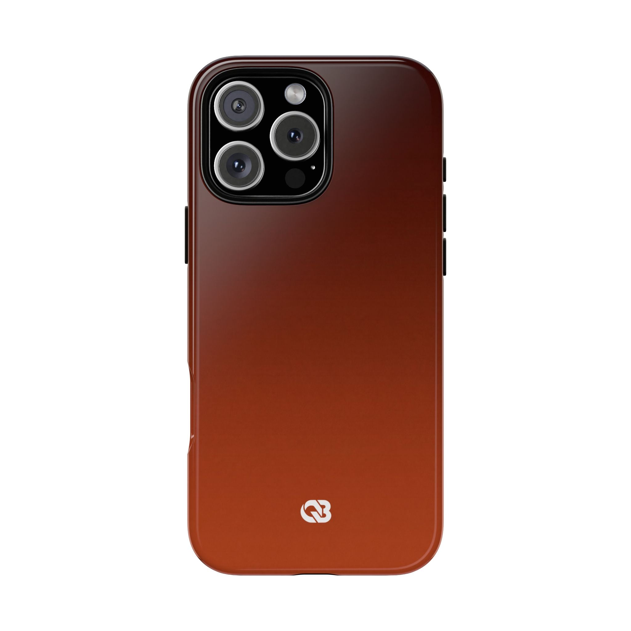 Orange Tough Phone Case for iPhone - Obsidian Ember Fade