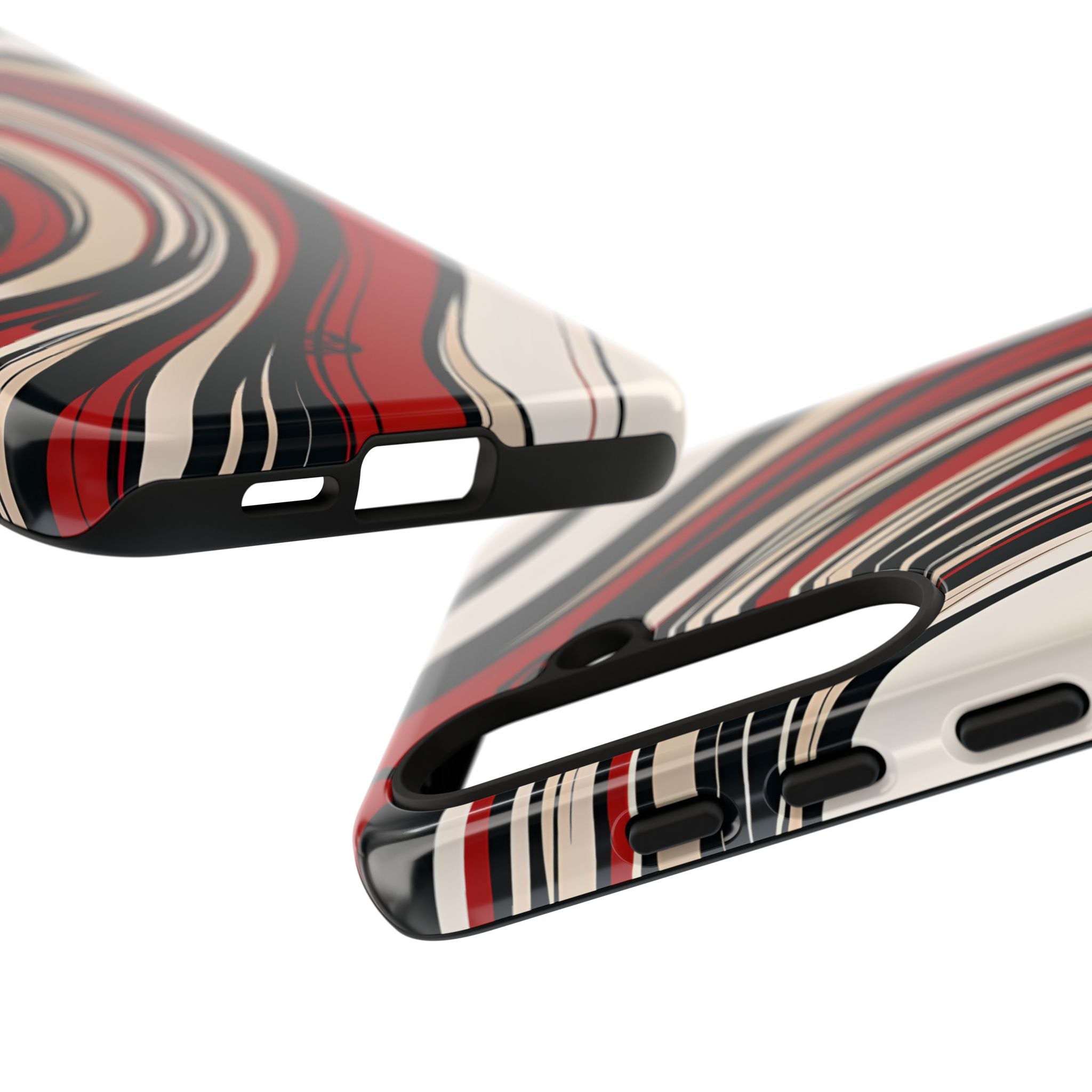 Crimson Flow Waves · Tough Phone Case for Samsung