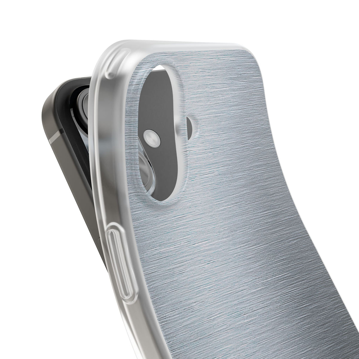 Silver Lite Phone Case for iPhone - Satin Chrome Grain