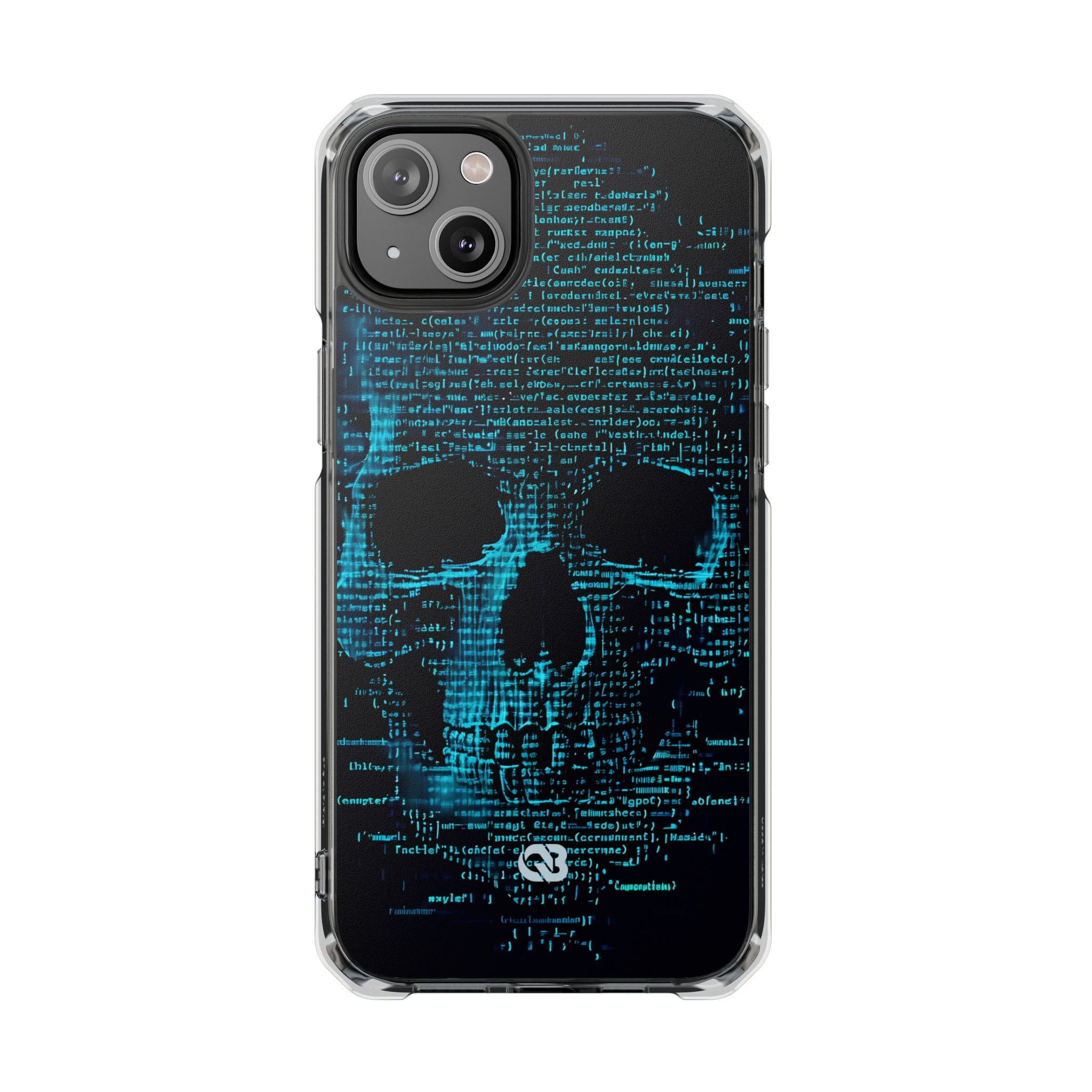 Cyan Glitch Skull · Impact Custodia per iPhone · Magsafe
