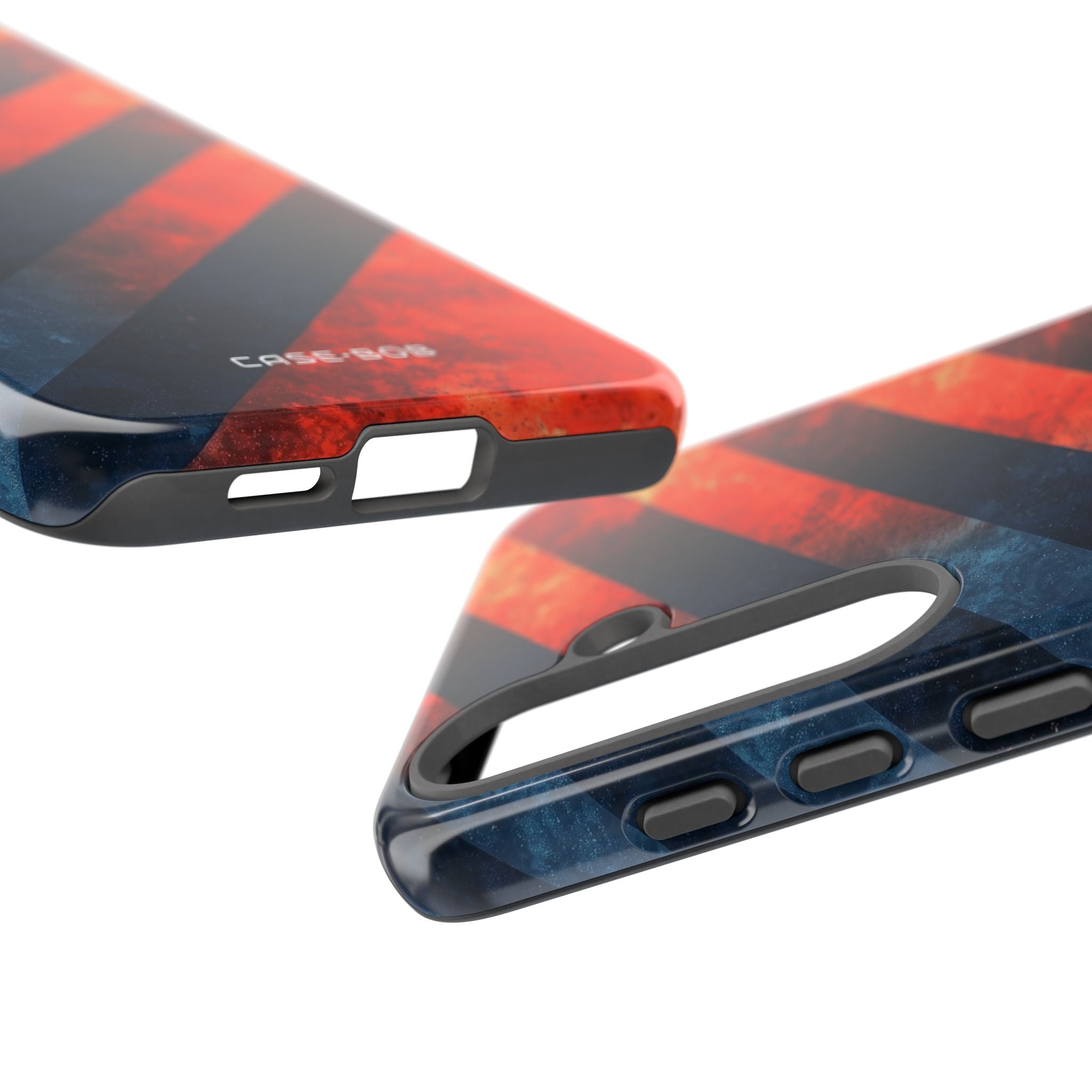 Diagonale Streifen Blaze Samsung S25 Plus Case - Tough