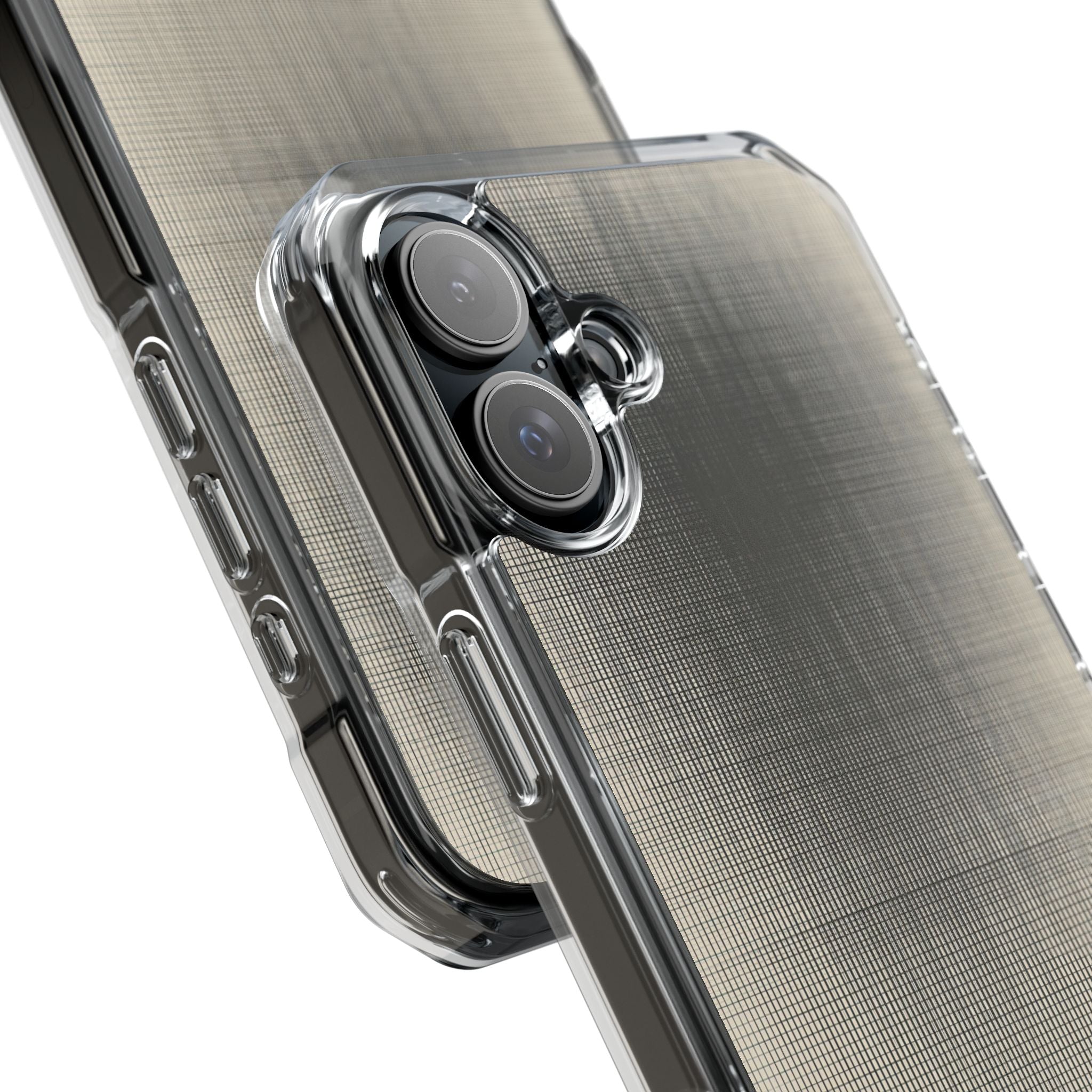 Beige Impact MagSafe Phone Case for iPhone - Carbon Screen Grid