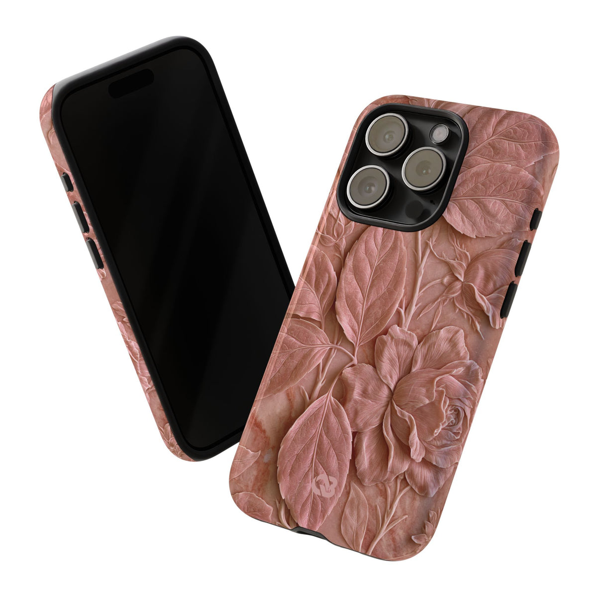 Blush Rose Relief · Tough Phone Case for iPhone · Pink