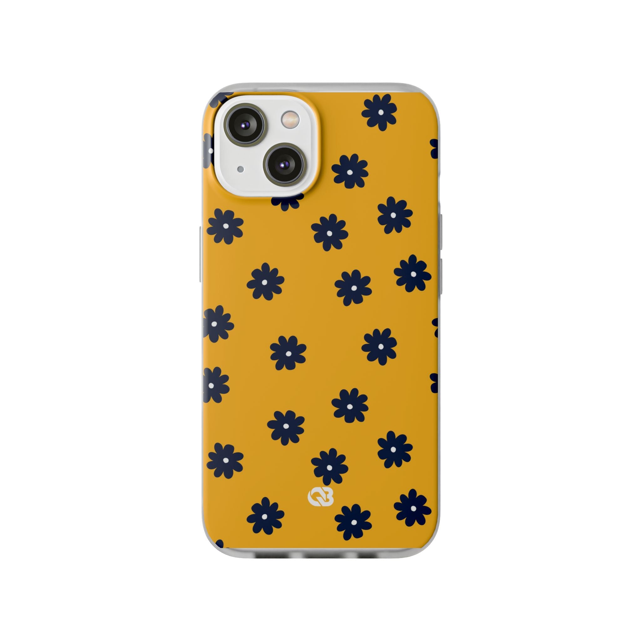 Navy Daisy Mustard · Soft Custodia per iPhone