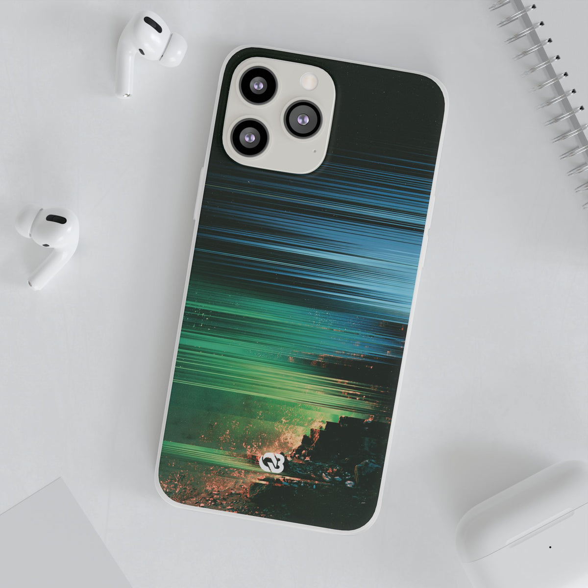 Digital Shoreline Drift · Lite Phone Case for iPhone · Teal