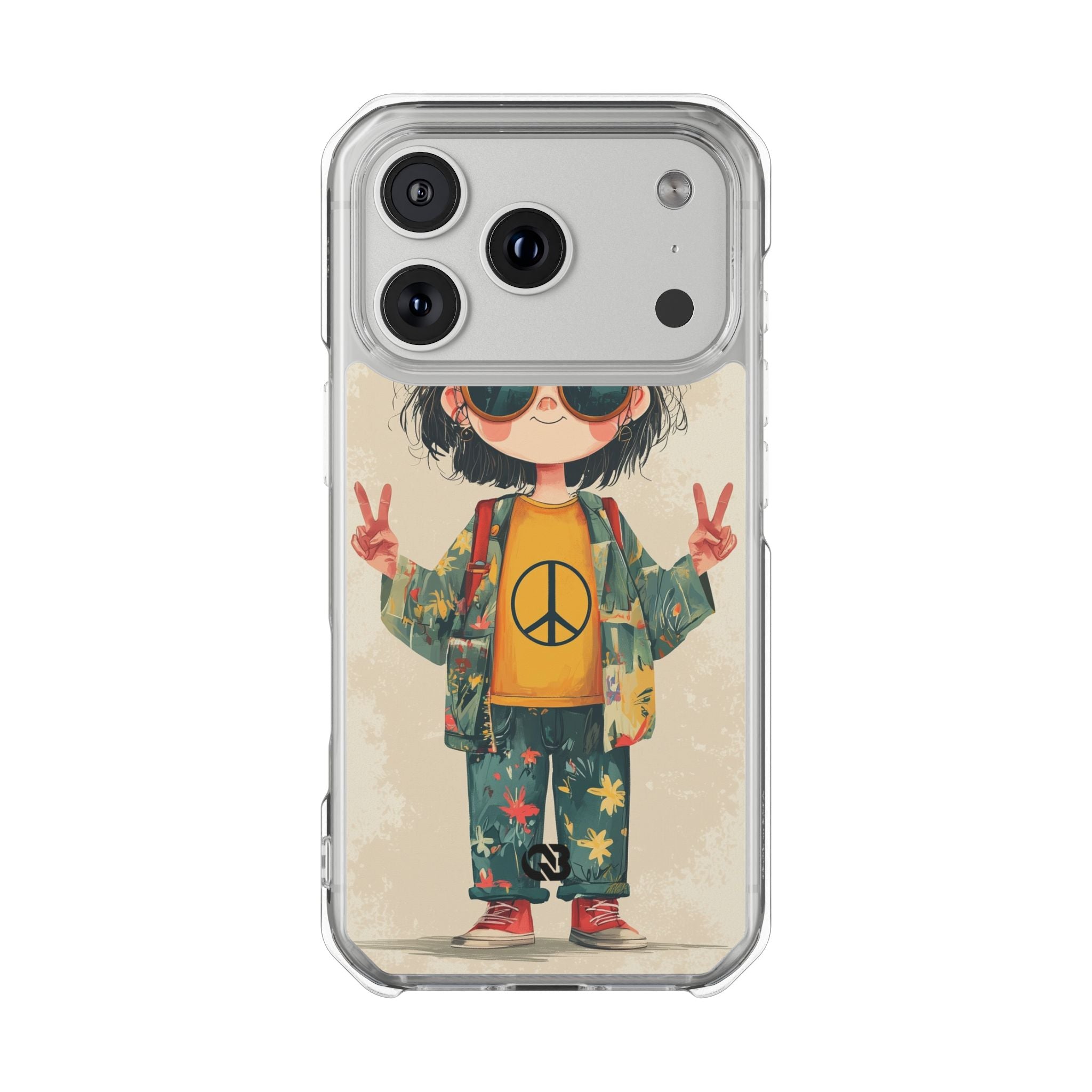 Retro Peace Girl · Impact Hoesje voor iPhone · Magsafe