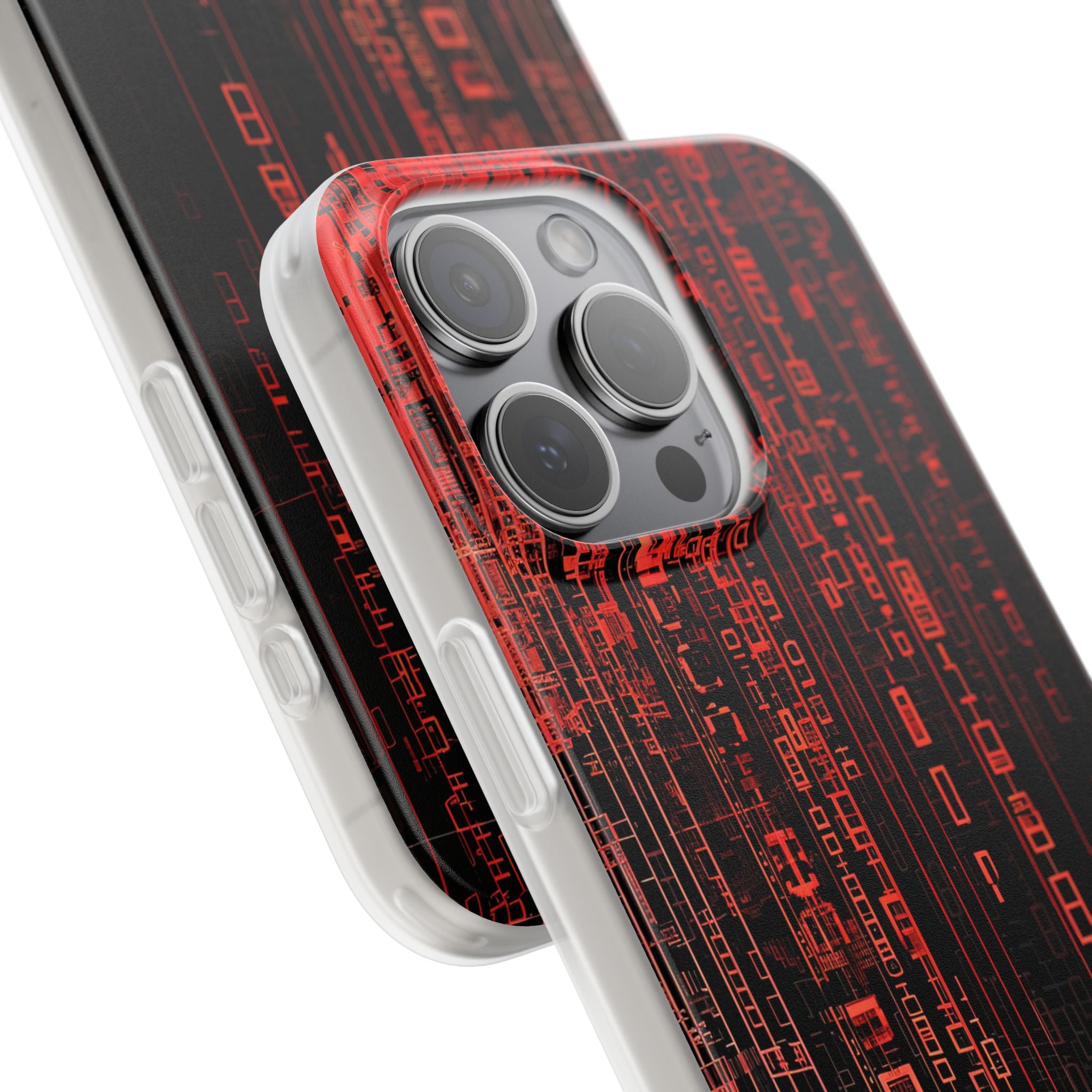 Crimson Glyphs iPhone 15 Pro Max Case - Soft