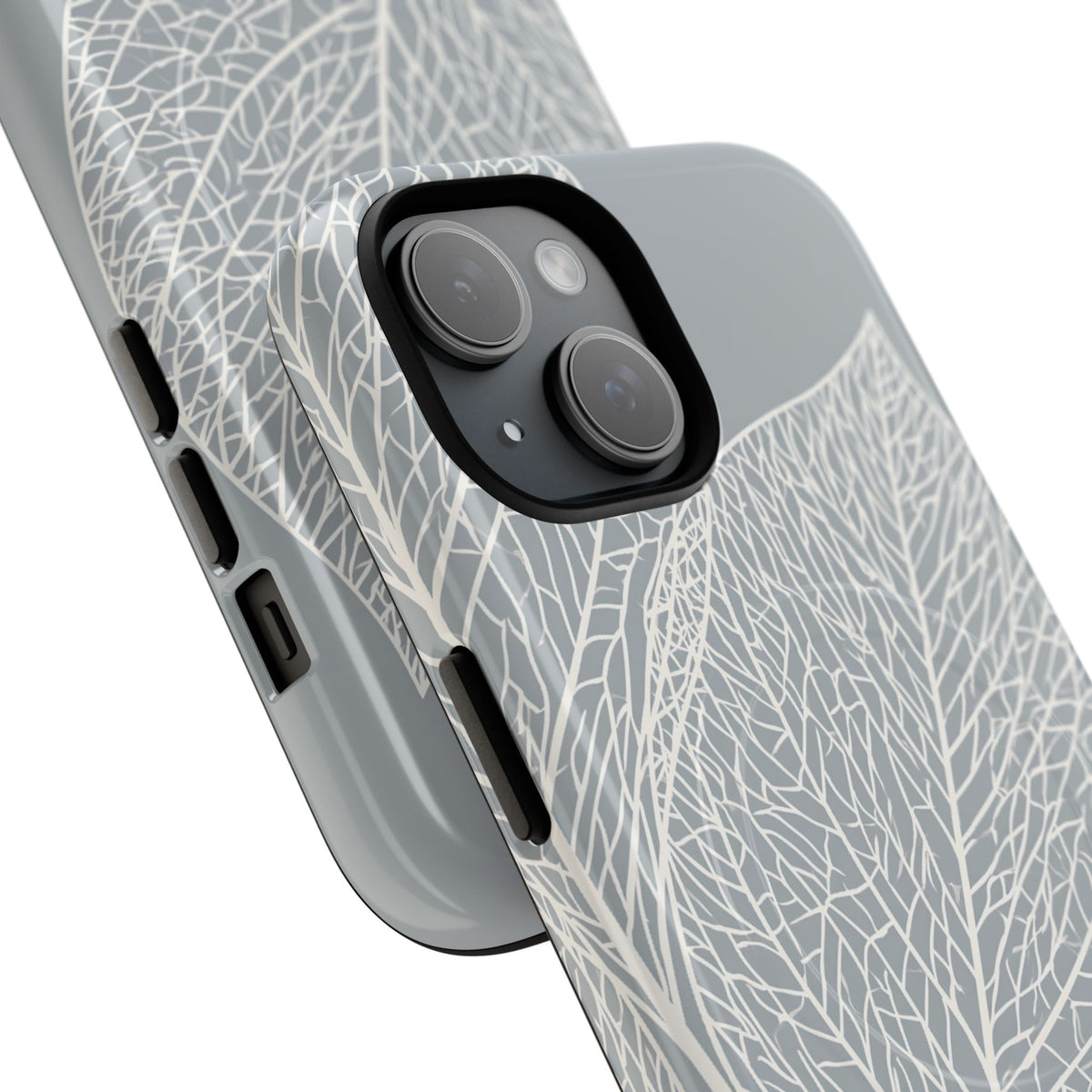 Minimal Leaf Skeleton · Tough 2.0 Magnetic Phone Case for iPhone · Grey