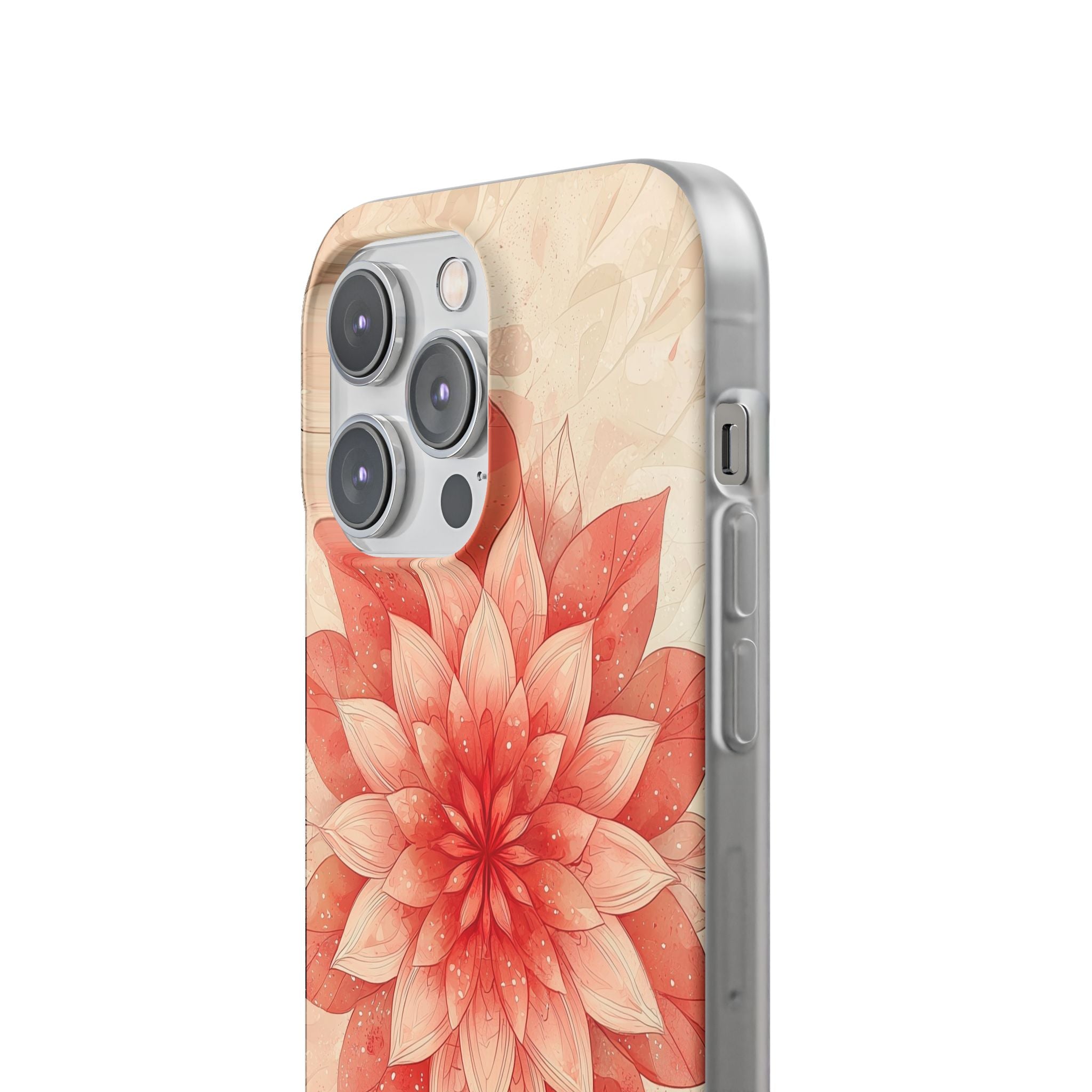 Coral Layered Bloom · Soft Phone Case for iPhone