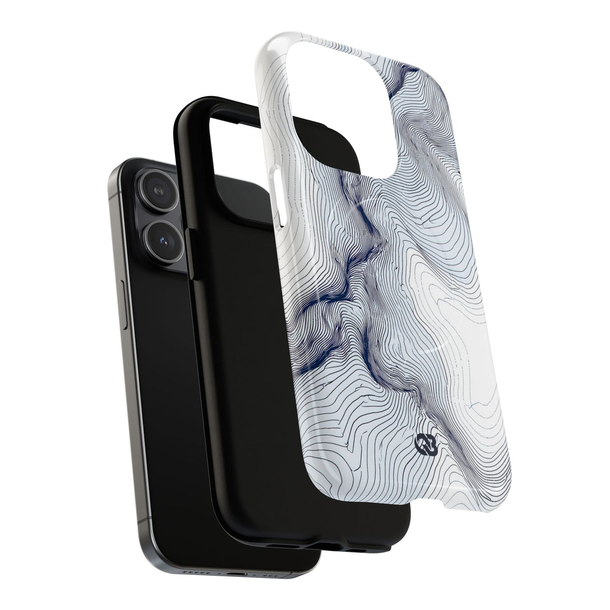 Nordic Ridge Contour · Tough 2.0 Magnetic Phone Case for iPhone · White