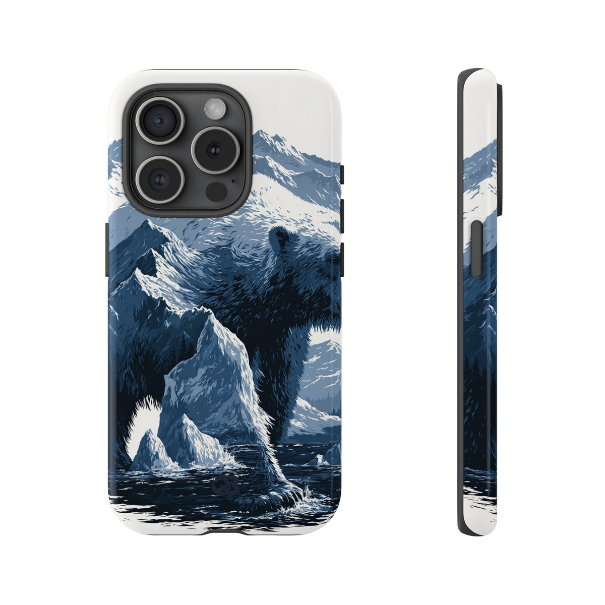 Fjord Summit Bear · Tough Phone Case for iPhone · Blue