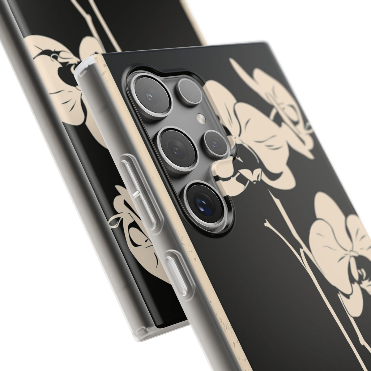 Black Lite Phone Case for Samsung - Obsidian Bone Orchid