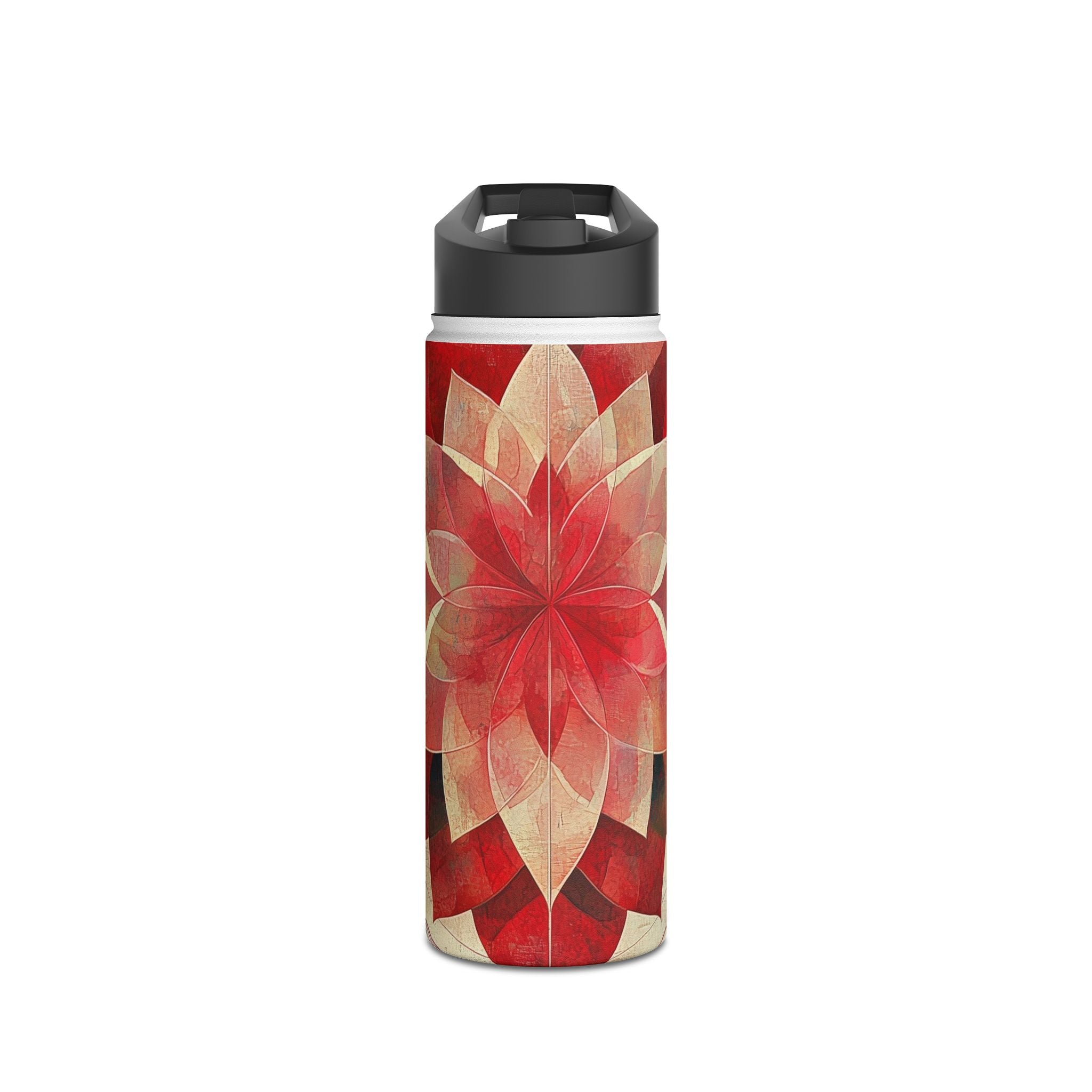 Crimson Bloom - Stainless Steel Water Bottle