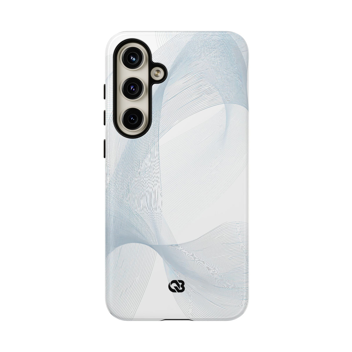 White Tough Phone Case for Samsung - Arctic Line Current