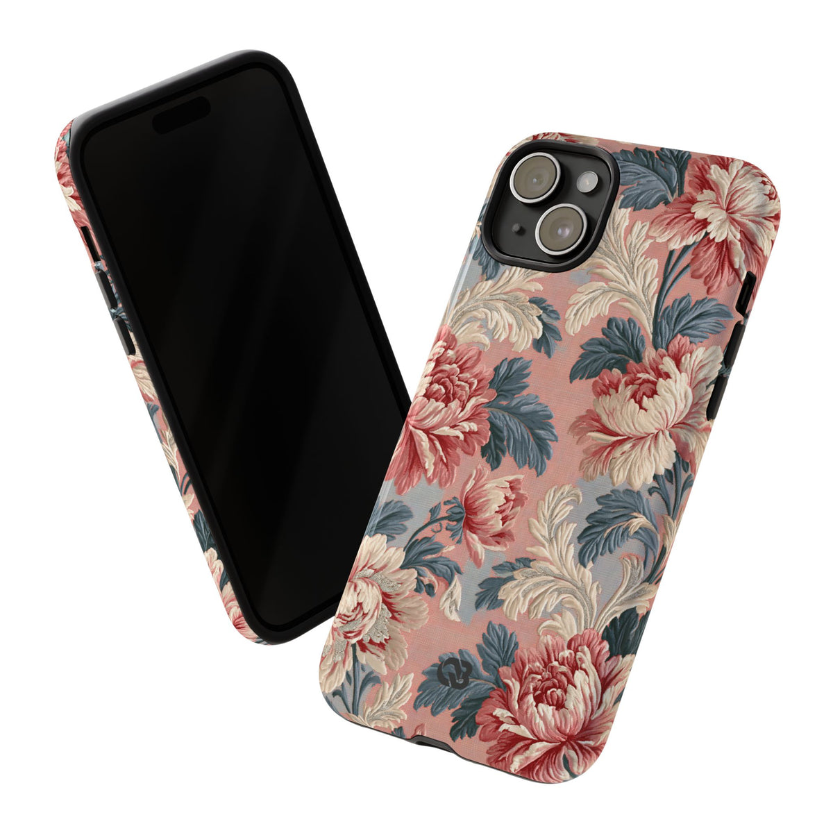 Blush Peony Jacquard · Tough Phone Case for iPhone · Pink